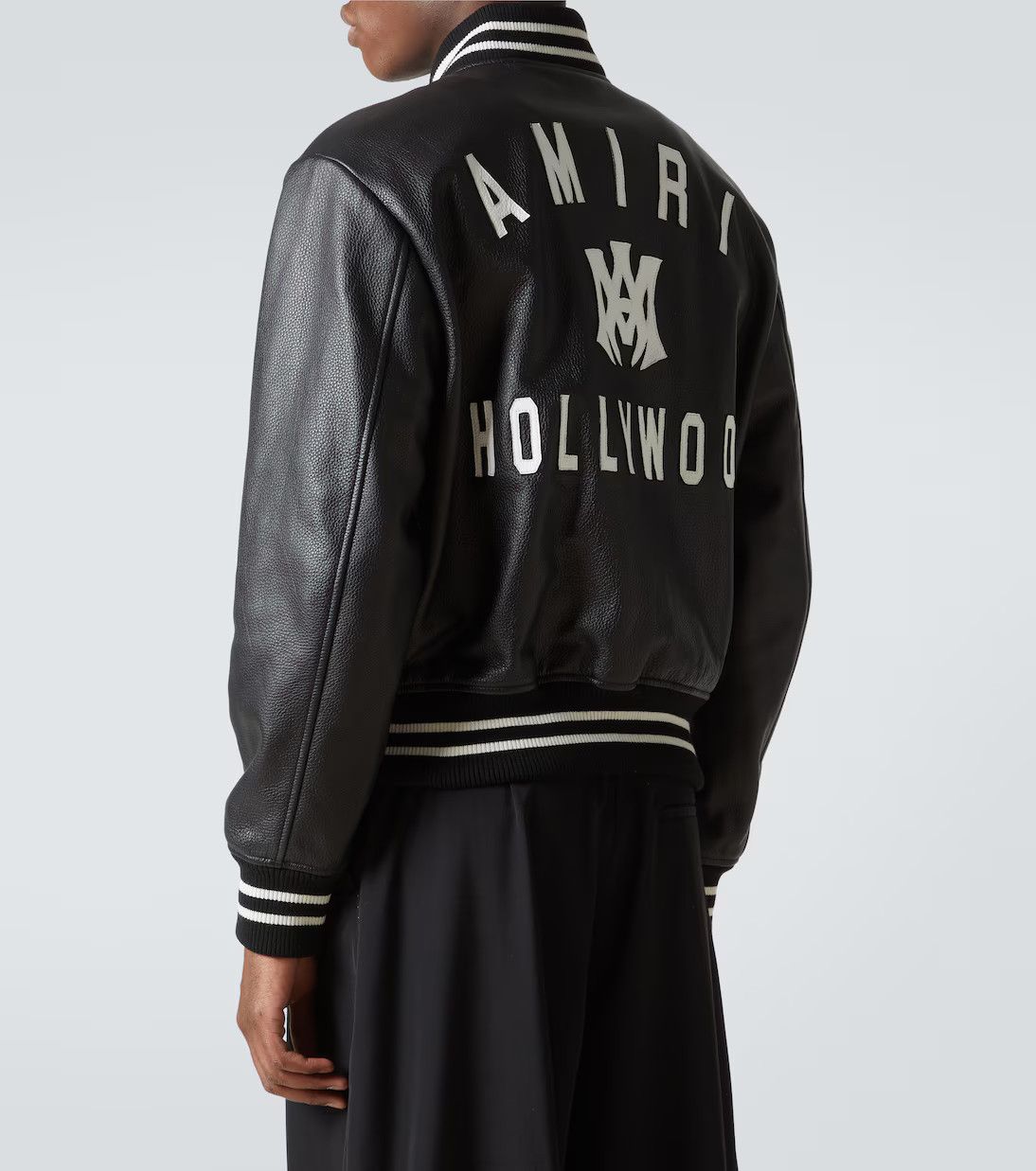 Amiri o1h1sh10525 M.A Hollywood Leather Bomber Jacket in Black Size US L / EU 52-54 / 3 - 4 Thumbnail