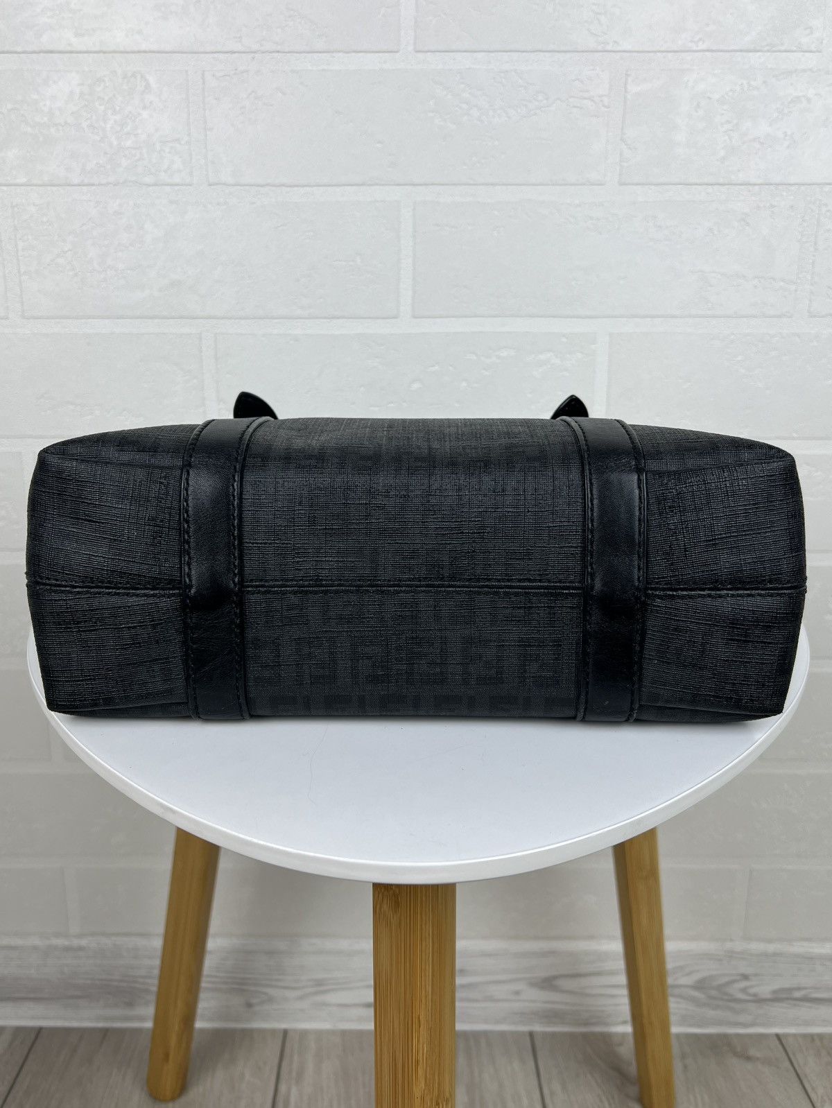 Fendi FENDI ZUCCHINO Hand Bag FF Monogram Canvas Black Women’s Size ONE SIZE - 6 Thumbnail