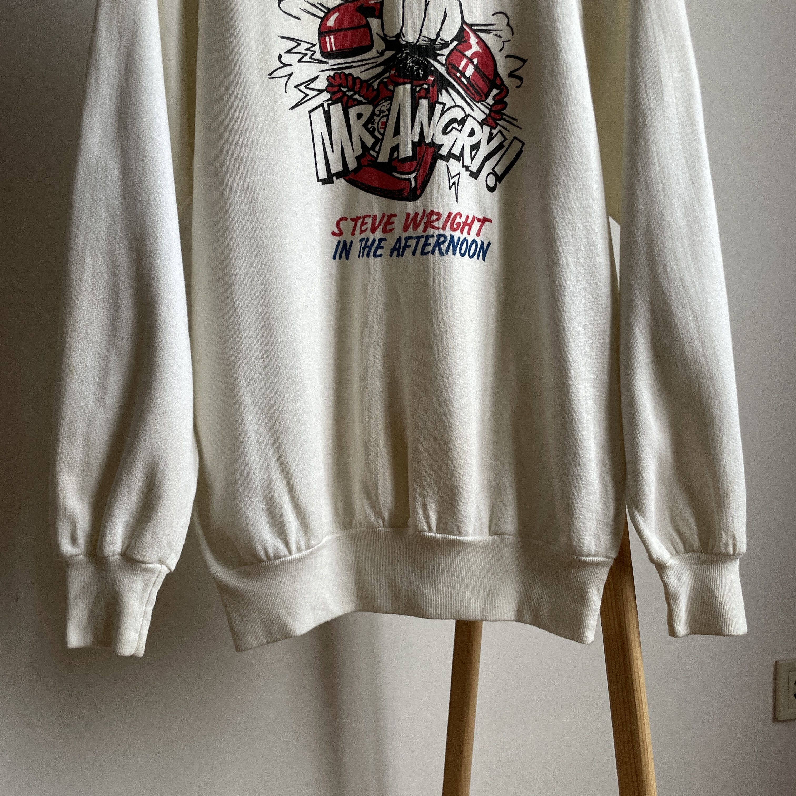 Band Tees Steve Wright In The Afternoon Mr.Angry VNTG 80's Sweatshirt Size US L / EU 52-54 / 3 - 5 Thumbnail