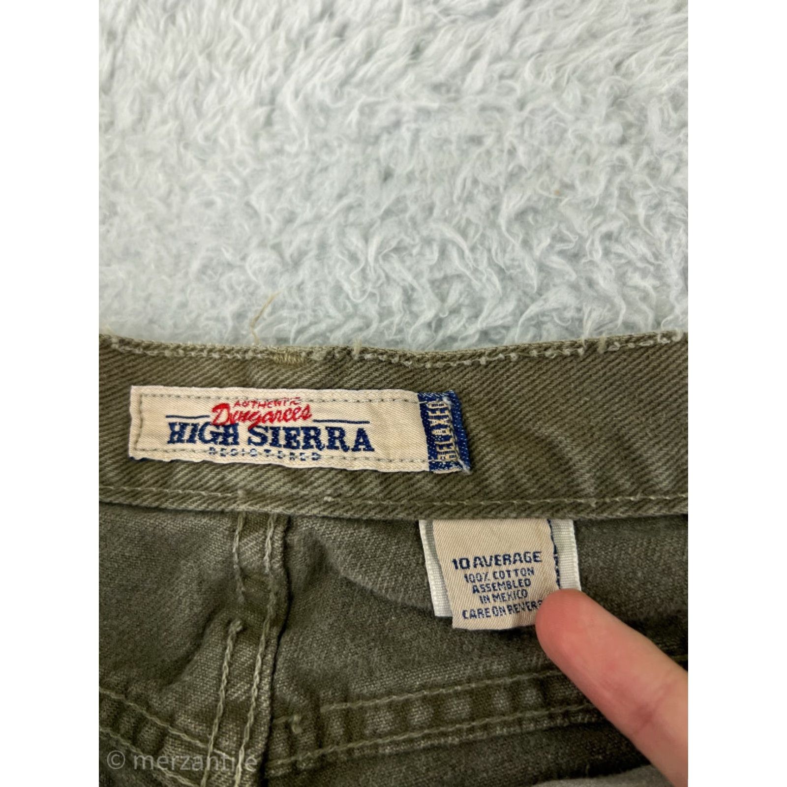 High Sierra VINTAGE High Sierra Jeans Womens 10 Green Denim High Rise Relaxed Tapered 100% Cotton Classic Menswear Size 32" / US 10 / IT 46 - 4 Thumbnail