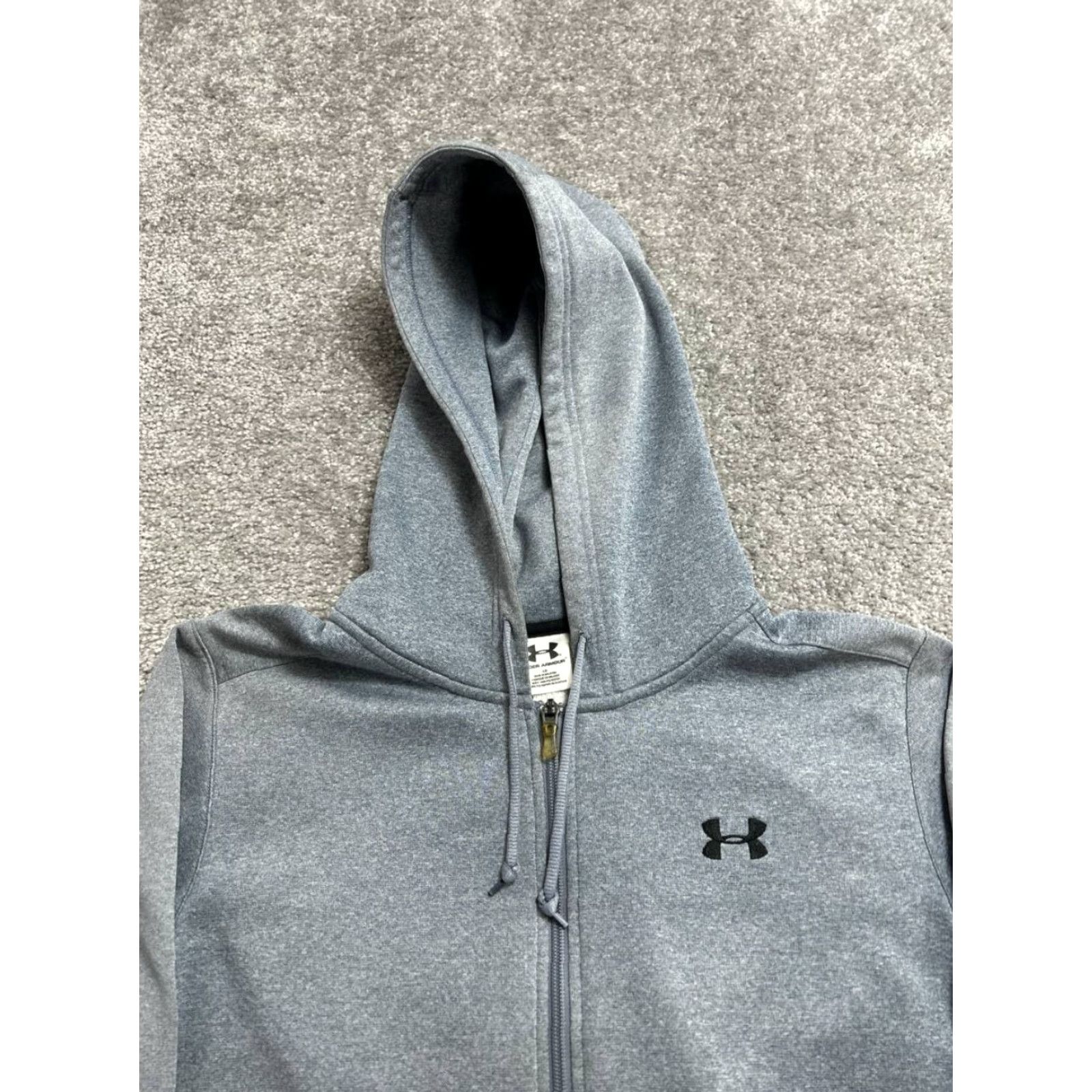 Under Armour Under Armour Hoodie Womens Large Gray Full Zip Logo Embroidered Athleisure L Size L / US 10 / IT 46 - 3 Thumbnail