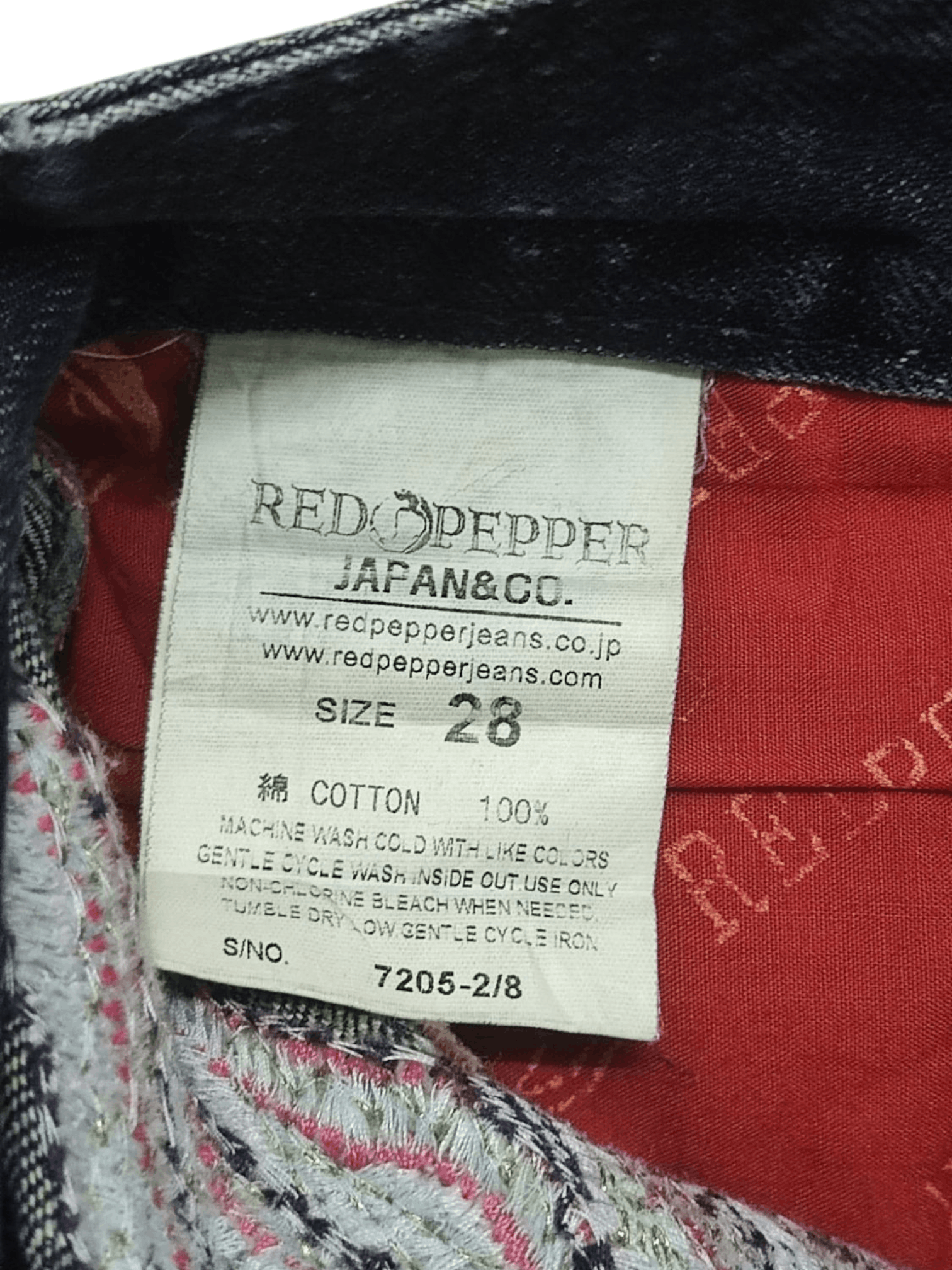 14th Addiction Y2K Red Pepper Flare Jeans Size 28" / US 6 / IT 42 - 9 Thumbnail