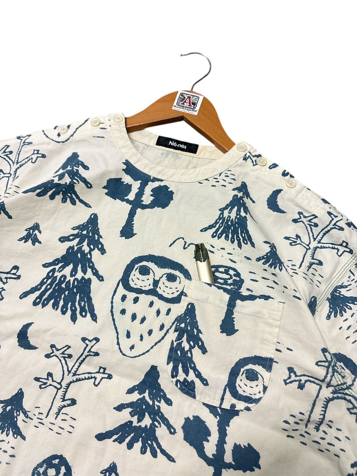 Ne-Net ‼️RARE‼️NE-NET BY ISSEY MIYAKE FOREST OWL TEE🔥 Size US M / EU 48-50 / 2 - 5 Thumbnail