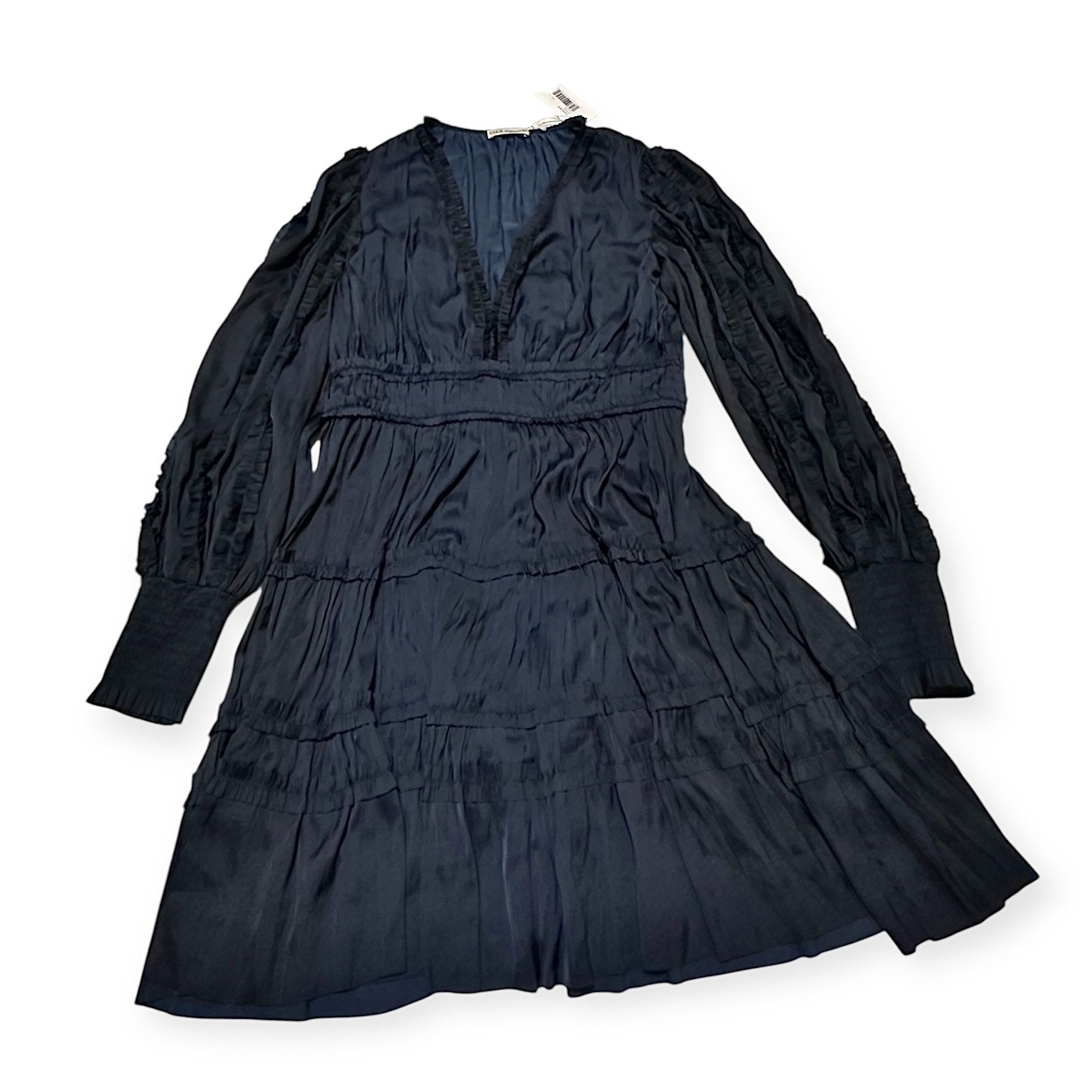 Ulla Johnson Ulla Johnson Gemma Plissé Mini Dress Midnight, Size 84NWT Size S / US 4 / IT 40 - 5 Thumbnail