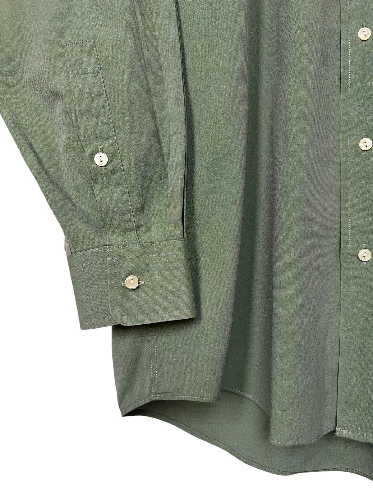 Issey Miyake Vintage 1980 Issey Miyake Green Button Up Shirt Size US L / EU 52-54 / 3 - 3 Thumbnail