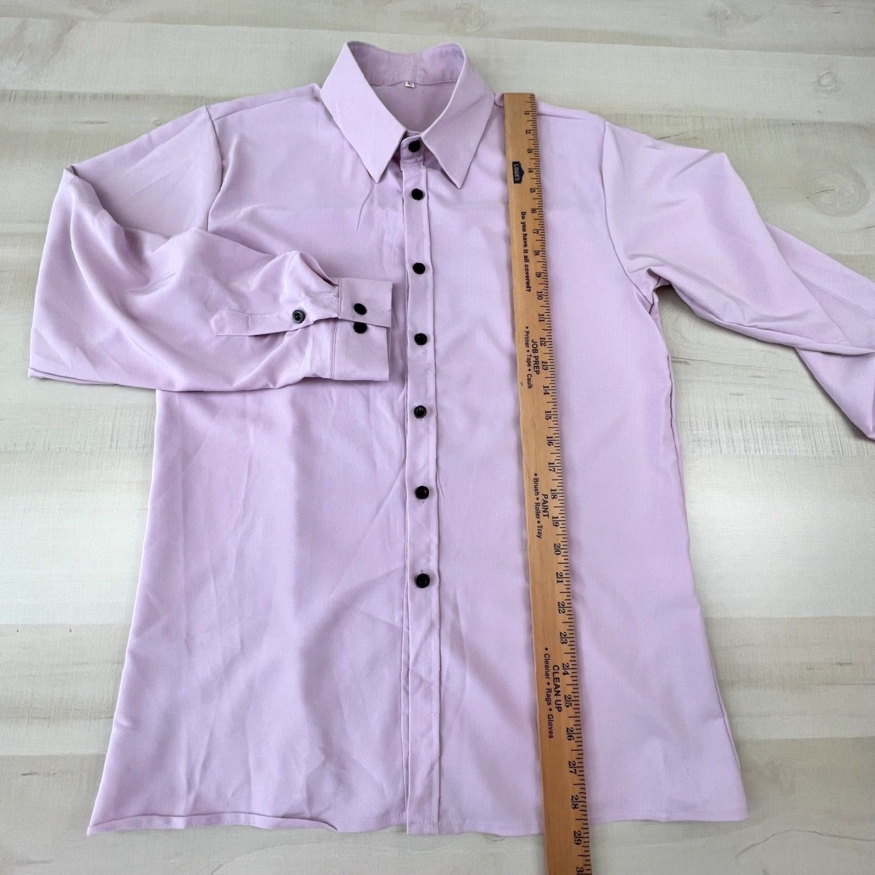 Vintage Purple Long Sleeve Button Up Shirt Womens Large Fitted Top Size L / US 10 / IT 46 - 7 Thumbnail