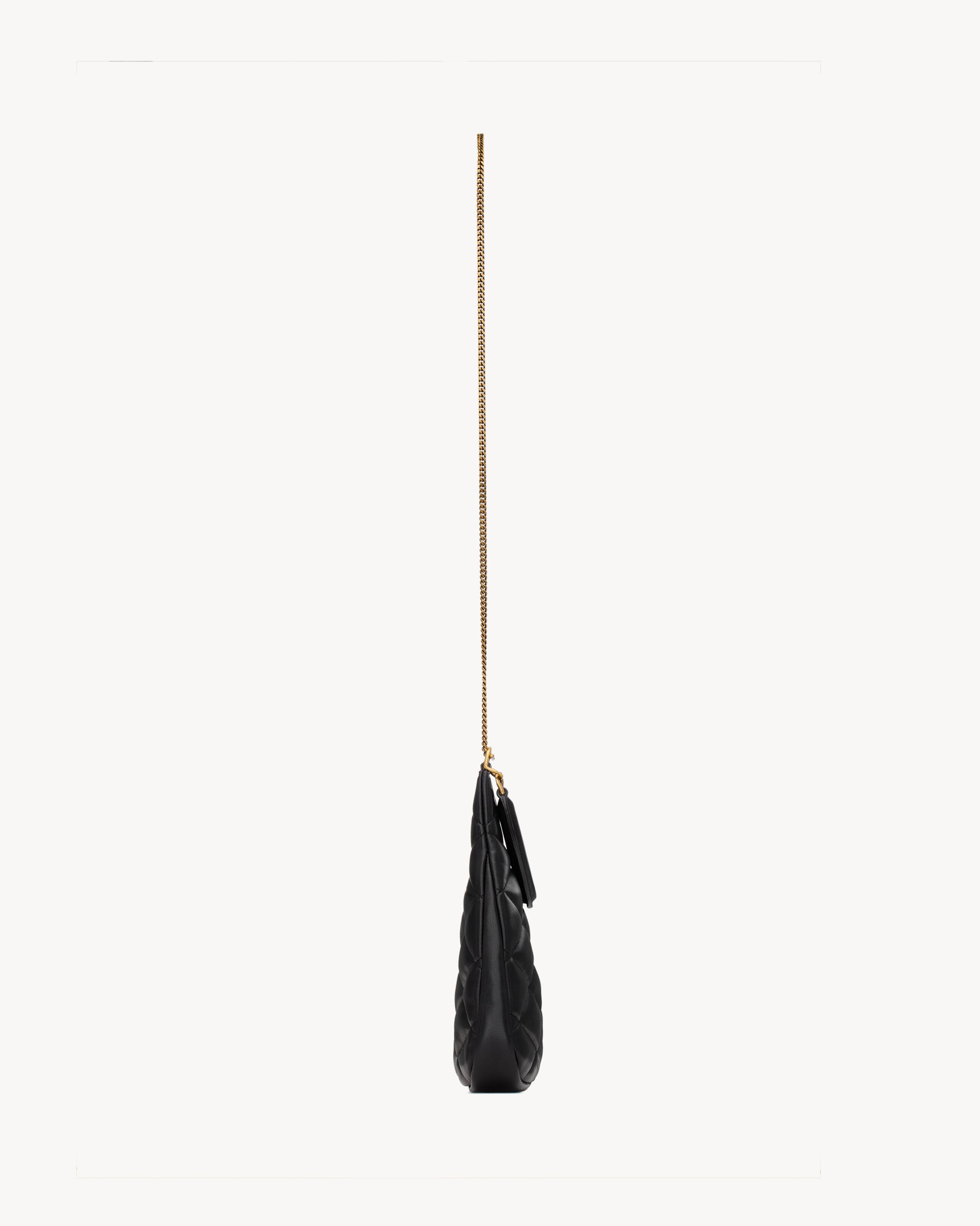 Saint Laurent Paris o1s1wg111125 Sade Hobo in Lambskin Bag in Black Size ONE SIZE - 5 Thumbnail