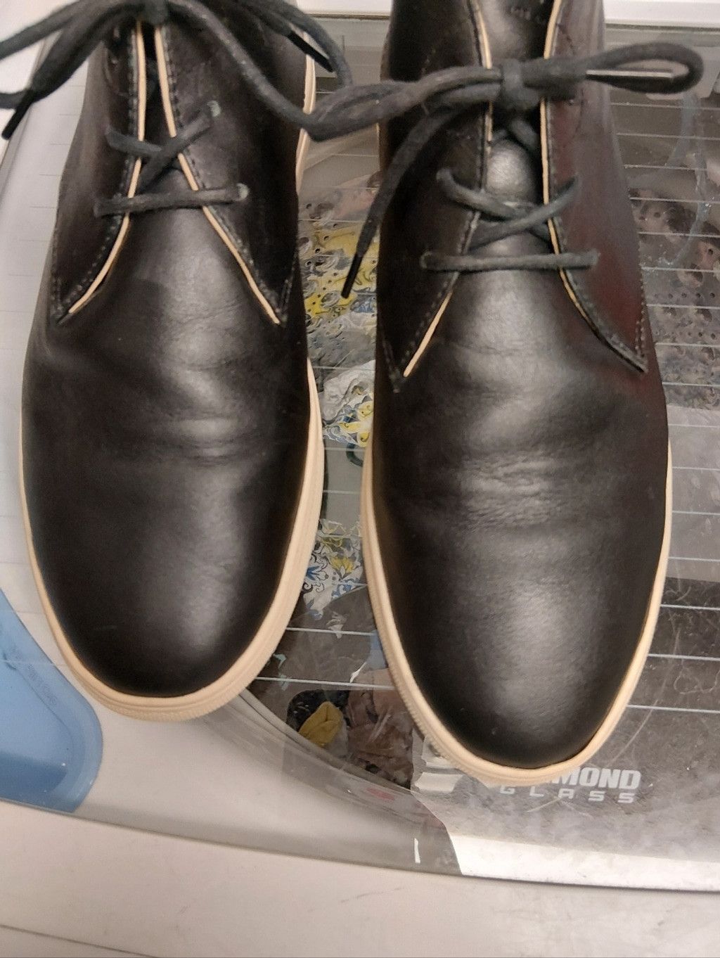 CLAE Clae Black Leather Chukka Boots with Cream Sole Size US 10.5 / EU 43-44 - 7 Thumbnail