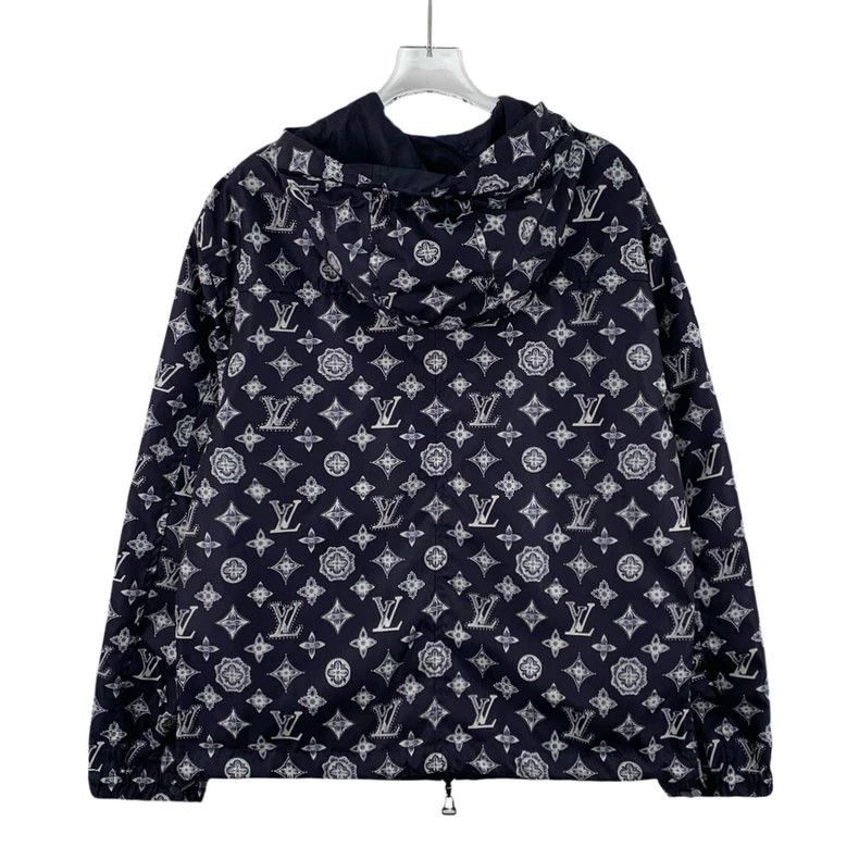 Louis Vuitton Louis Vuitton 25 dark blue logo full print hooded drawstri Size XS / US 0-2 / IT 36-38 - 2 Thumbnail