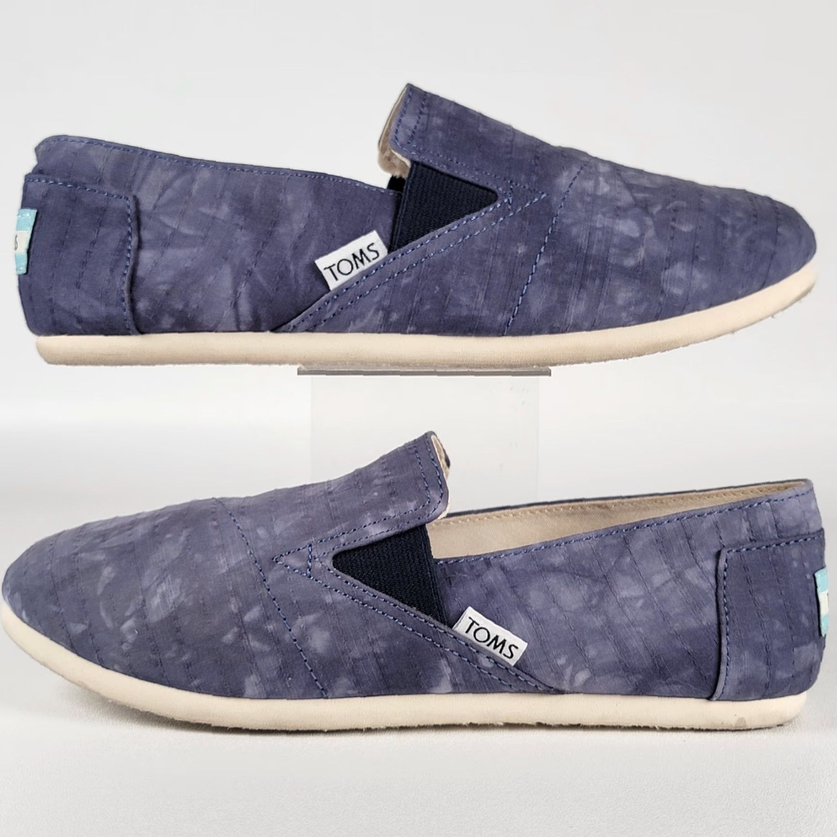 Toms VINTAGE TOMS Alpargata Navy Blue Tie Die Ortholite Flats Women's 7.5 Navy Blue Tie Die Ortholite Flats Women 7.5 Size US 6 / IT 36 - 4 Thumbnail