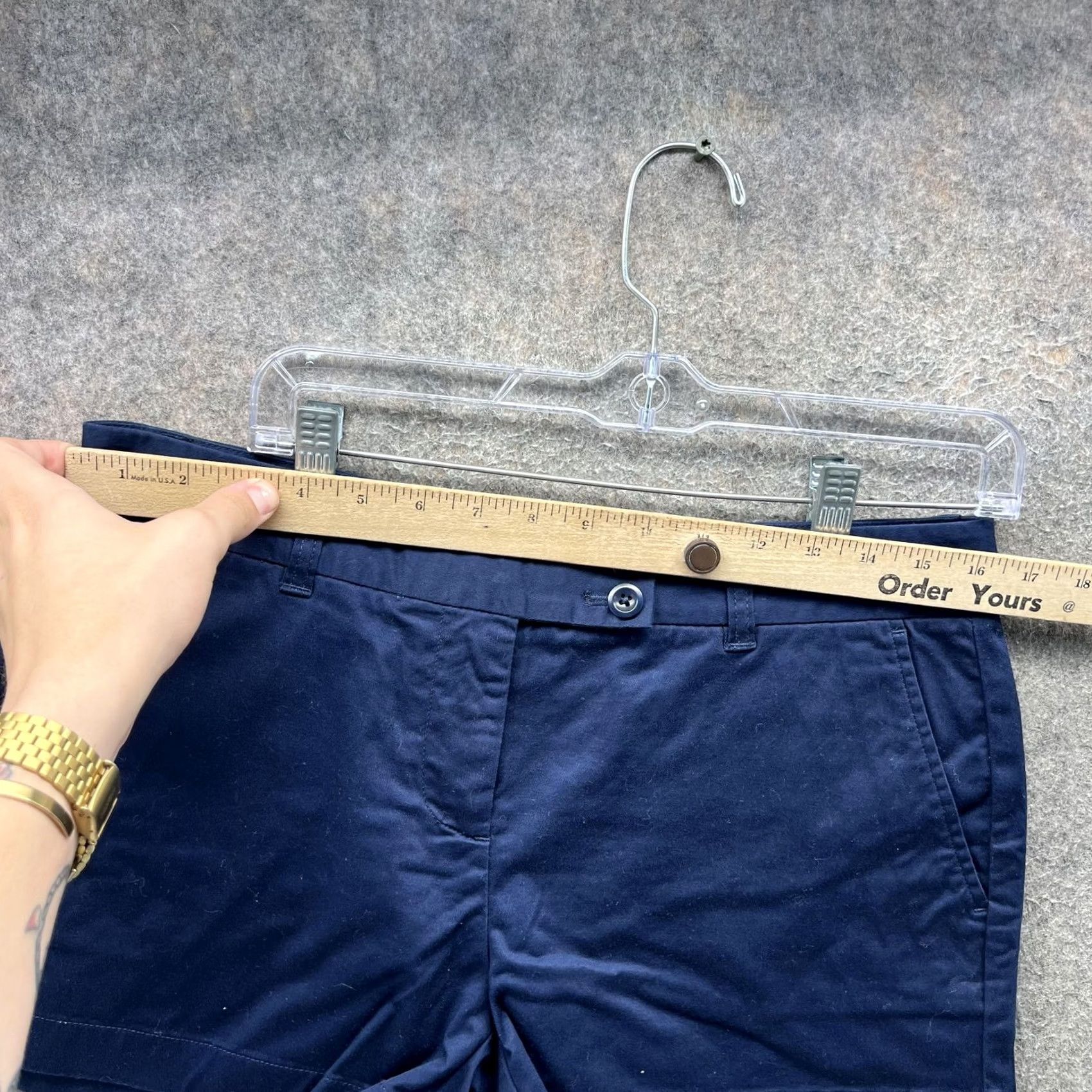 Vineyard Vines Vineyard Vines Shorts Womens 8 Blue Chino Twill Stretch Flat Front Casual Size 30" / US 8 / IT 44 - 4 Thumbnail