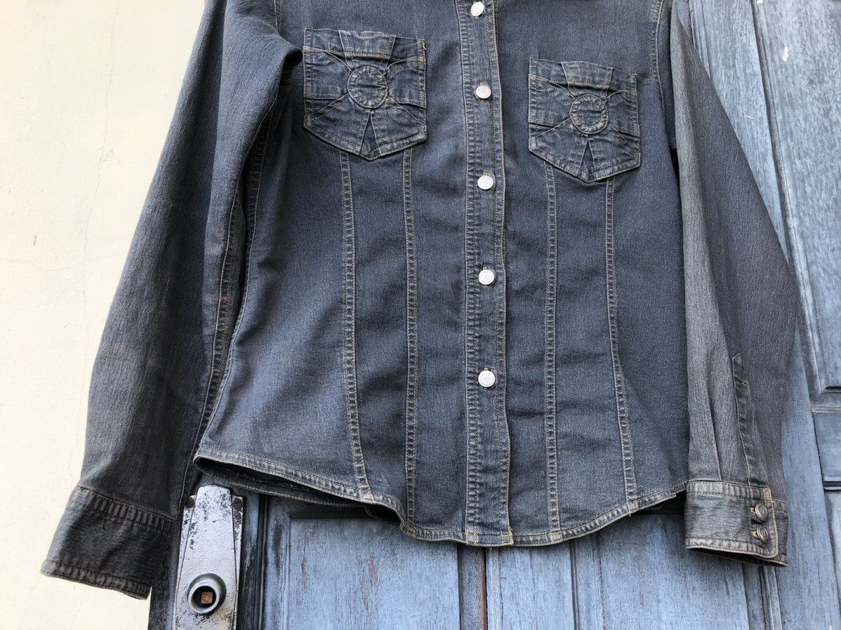 Vintage Flash Stretch Button Faded Distressed Japanese Babes Style Size M / US 6-8 / IT 42-44 - 5 Thumbnail