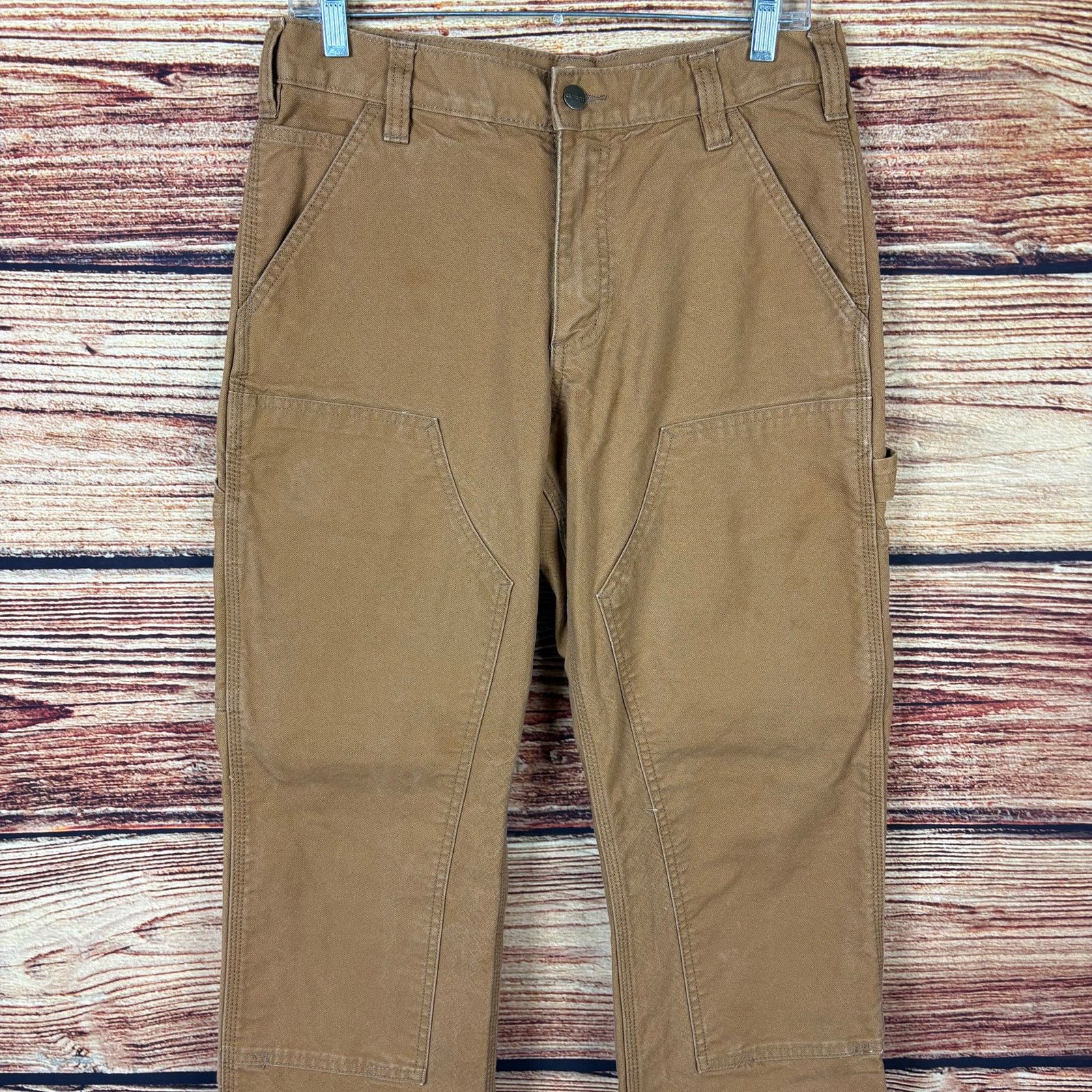 Carhartt Carhartt Duck Canvas Brown Double Knee Denim Jeans Size US 31 - 6 Thumbnail