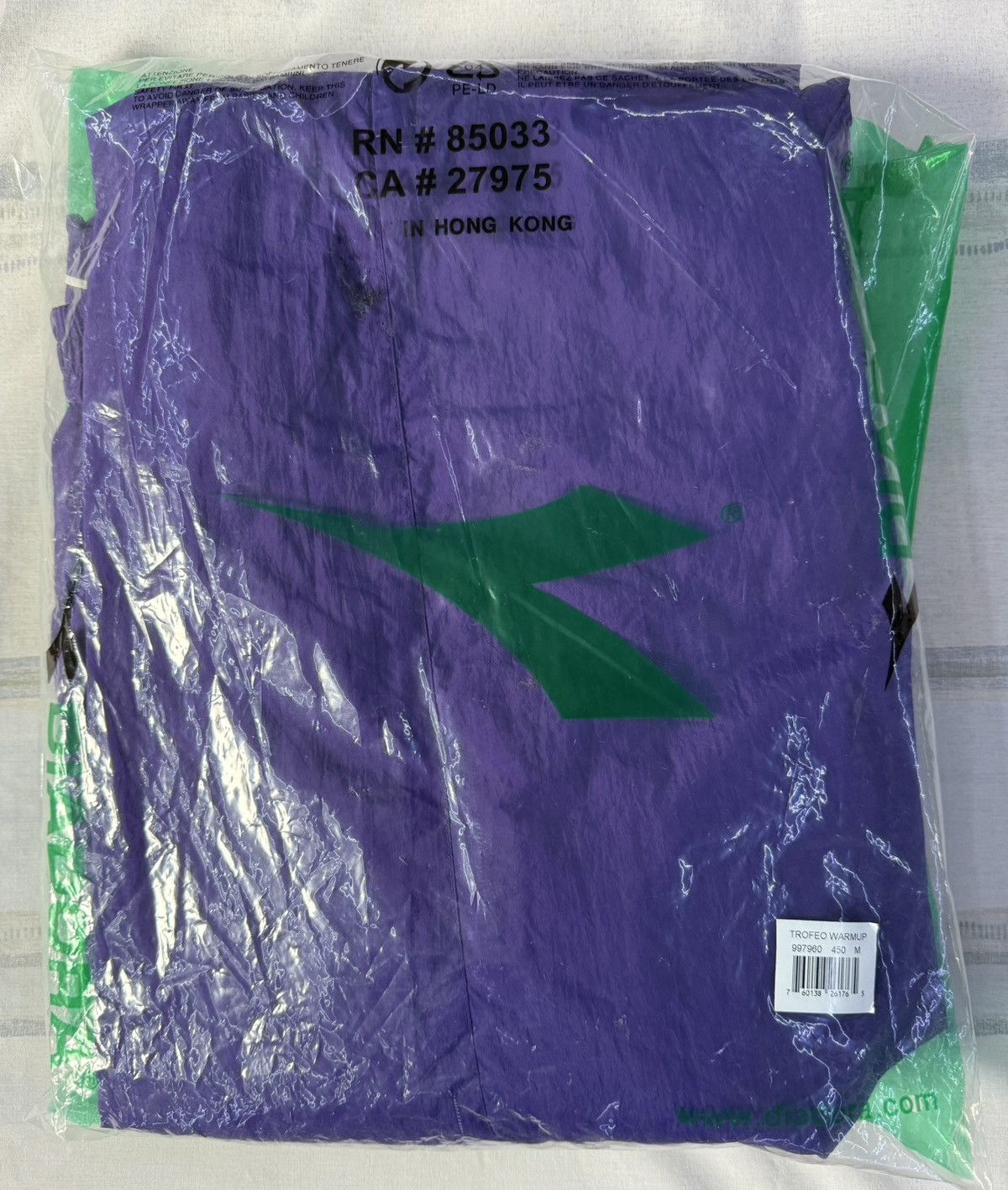 Diadora Vintage 1990s Diadora Trofeo Warmup Tracksuit Purple Size M Size US M / EU 48-50 / 2 - 13 Thumbnail