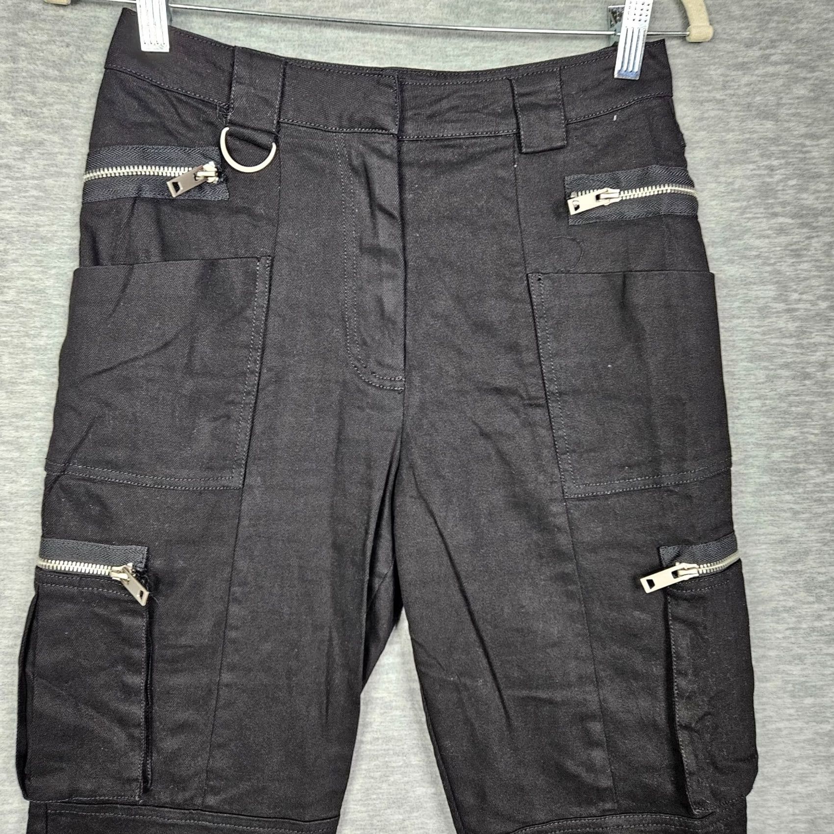 I.AM.GIA I.AM.GIA Women's Black Utility Cargo Pocket Zipper Pants Size S Size 28" / US 6 / IT 42 - 6 Thumbnail