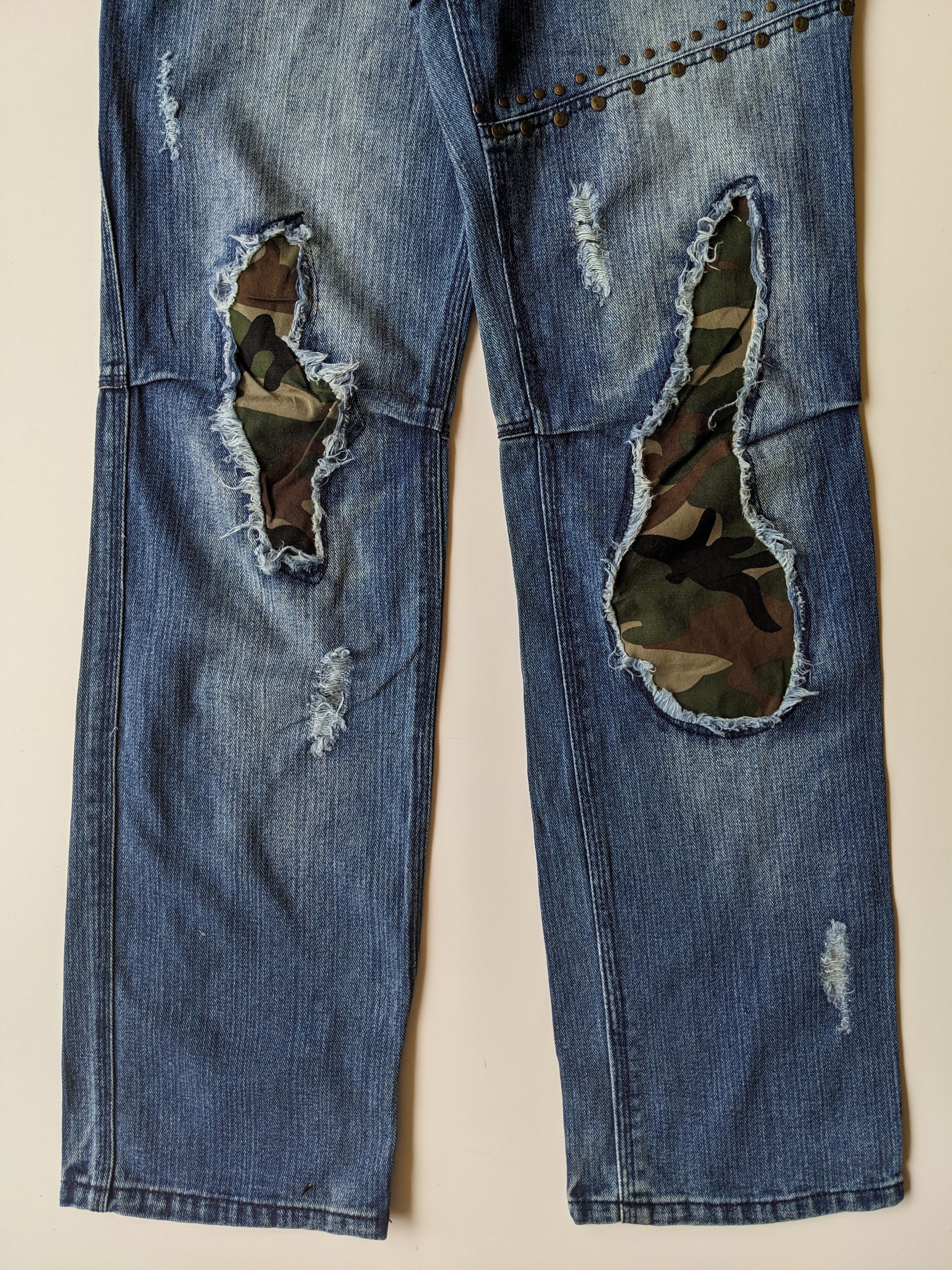 GOSTAR DE FUGA × If Six Was Nine × Japanese Brand Acid Jazz Men patchwork clawmark jeans Size US 33 - 4 Thumbnail