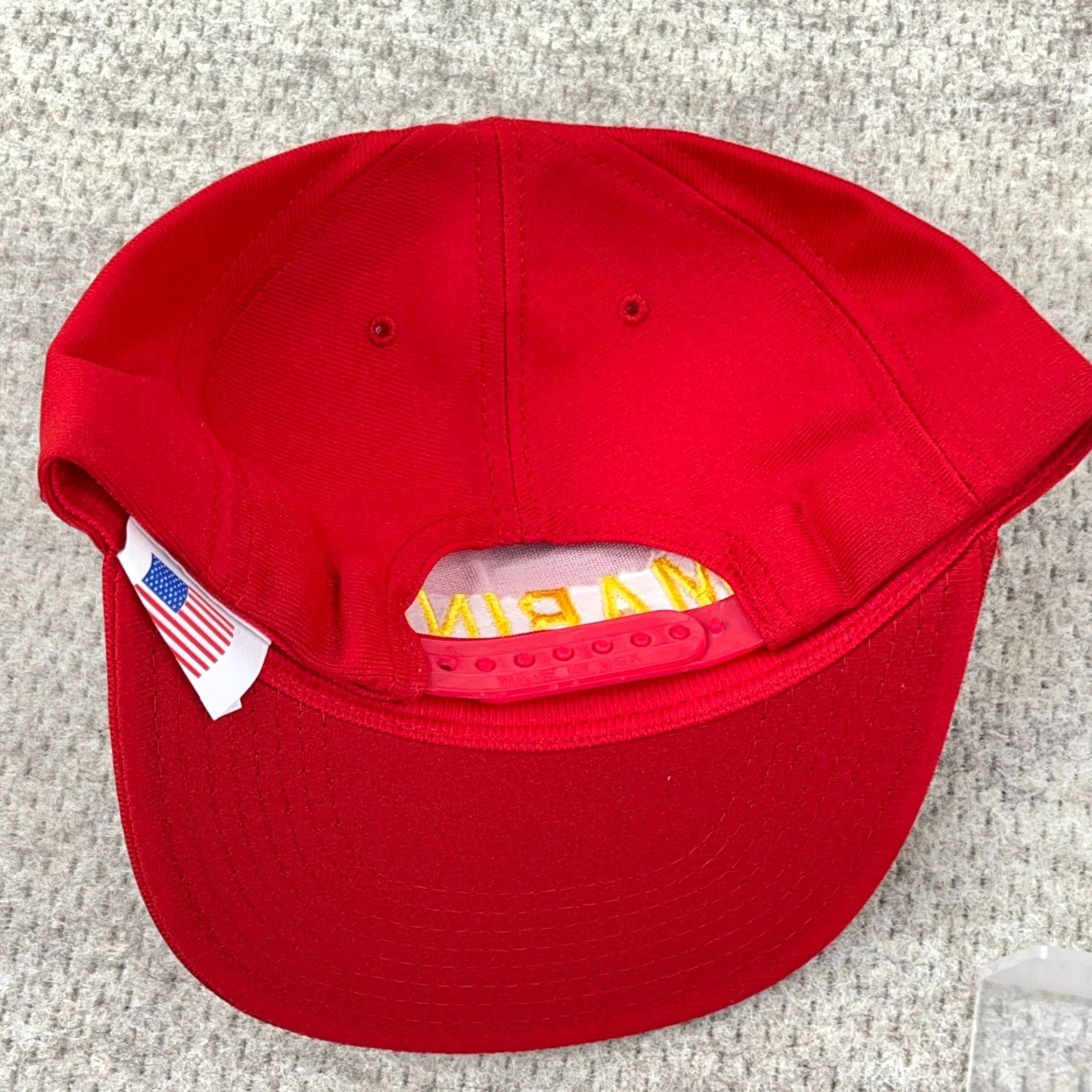 Vintage VINTAGE USMC Hat Cap Snapback Made In USA Embroidered Eagle Crest Red 90s Classic Logo Mens One Size Size ONE SIZE - 4 Thumbnail