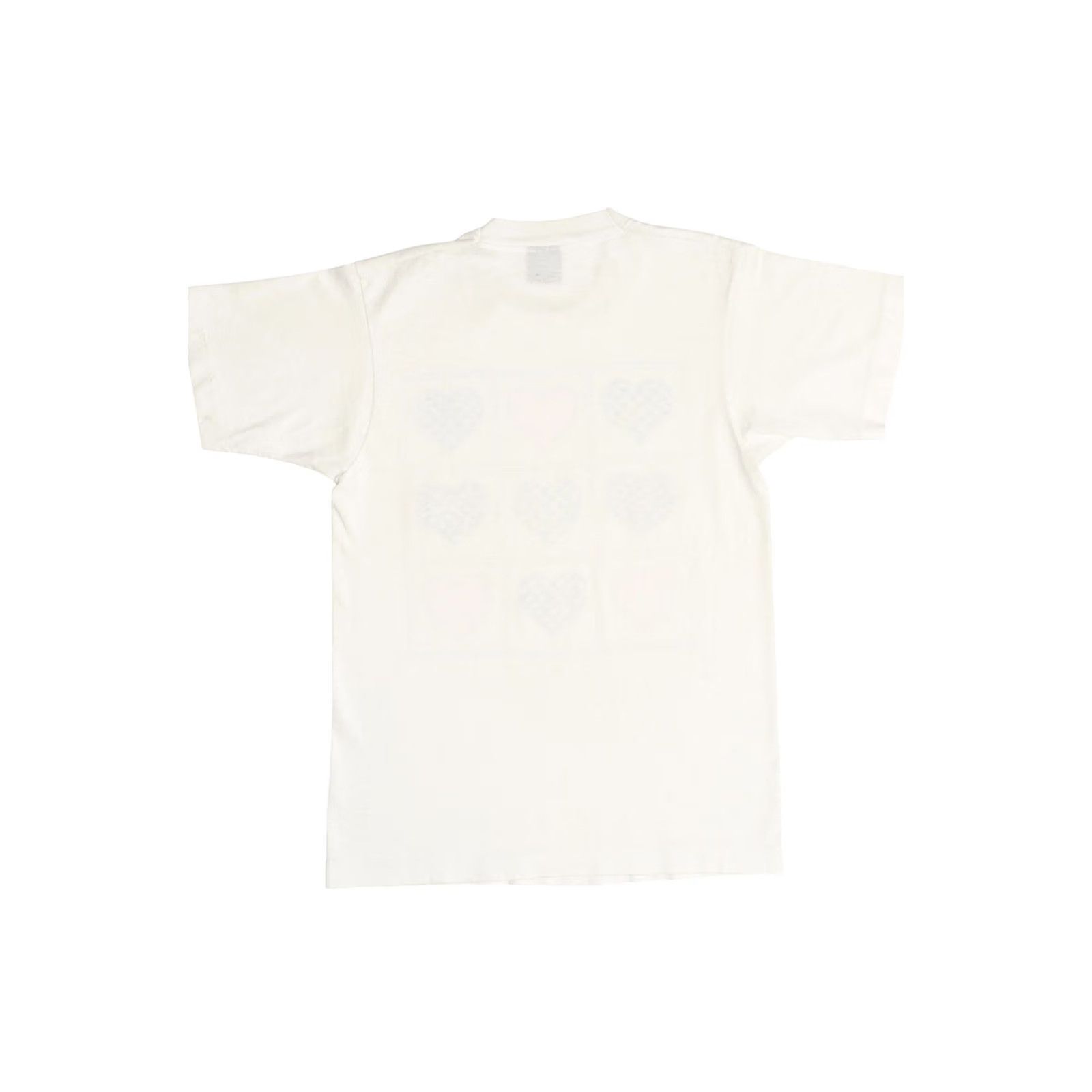 Vintage VINTAGE Screen Stars T-Shirt White Medium 90s Neon Hearts Embossed Print Single Stitch Size US M / EU 48-50 / 2 - 6 Thumbnail