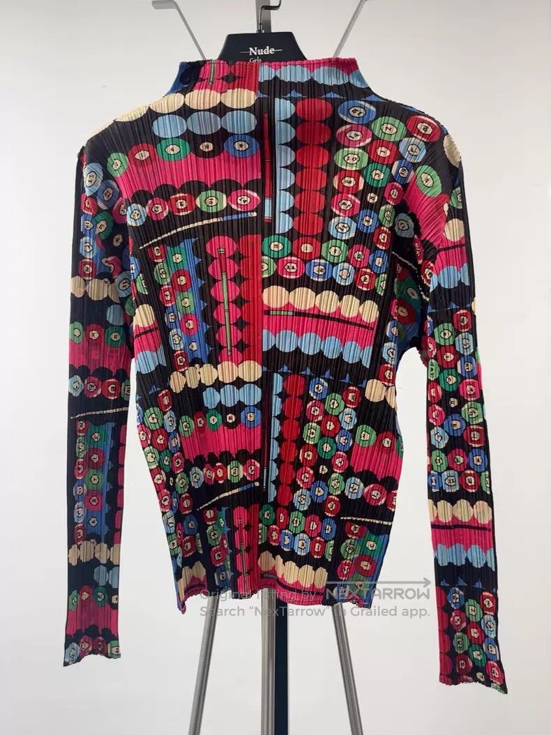 Issey Miyake Issey Miyake Colorful Billiards Pleated Top Size L / US 10 / IT 46 - 1 Thumbnail