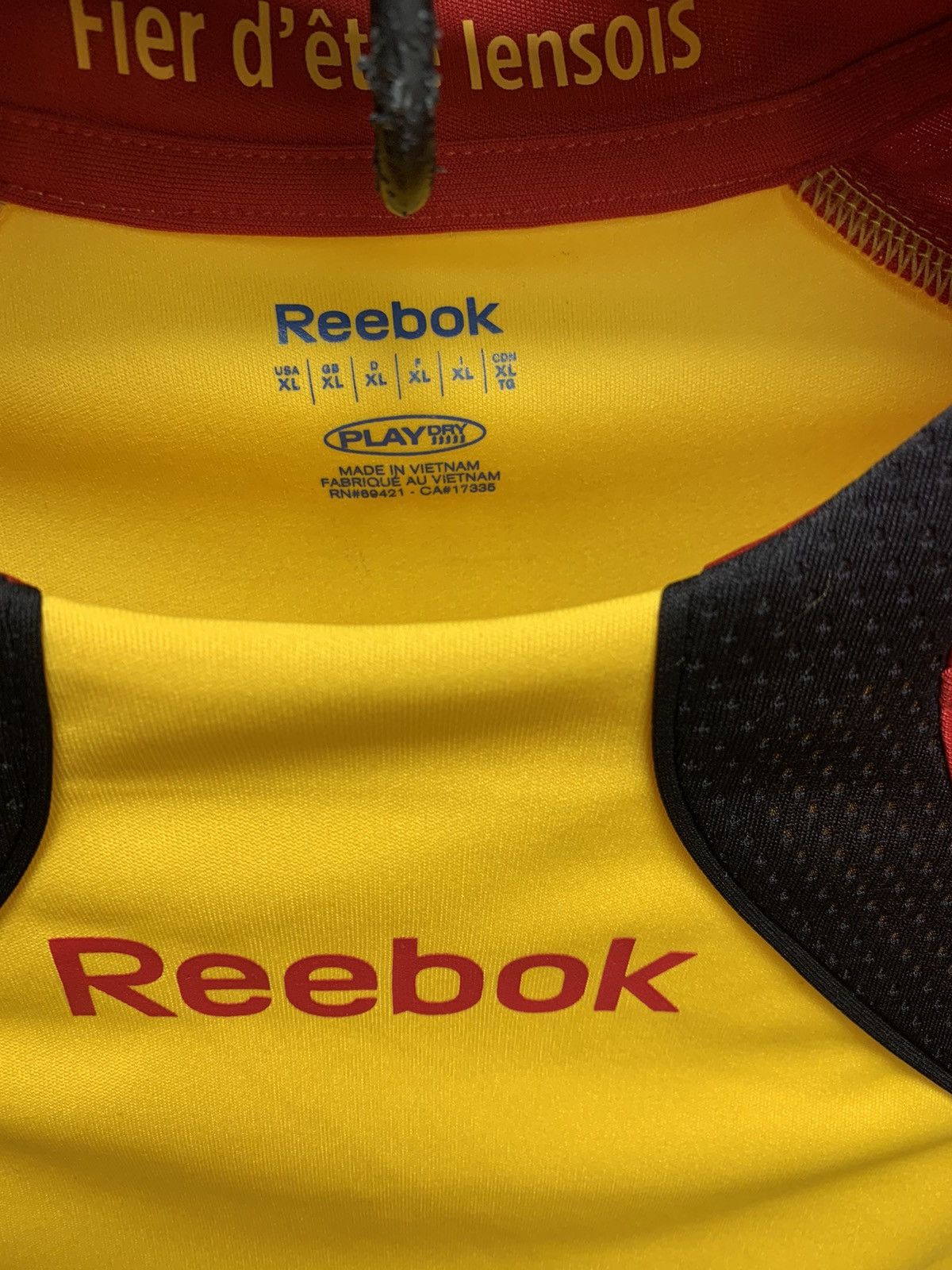 Reebok Lens racing club Rcl Reebok soccer jersey Xl France invicta Size US XL / EU 56 / 4 - 5 Thumbnail