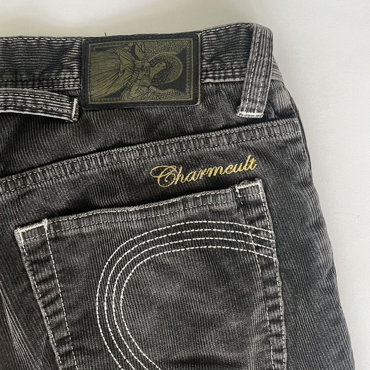 Japanese Brand CharmCult 2000's J-Cut Flared Corduroy Pants Size US 29 - 5 Thumbnail