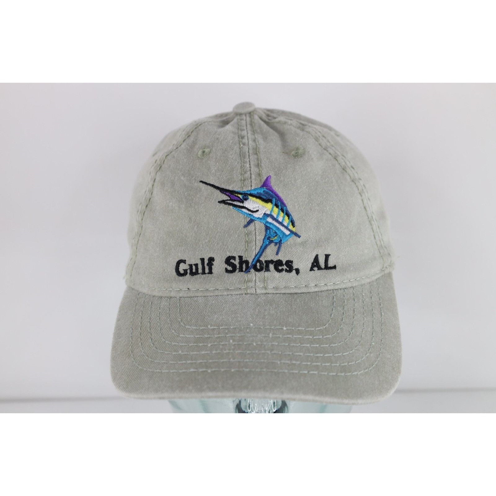 Vintage Vintage 90s Stonewash Gulf Shores Alabama Fishing Hat Size ONE SIZE - 1 Thumbnail