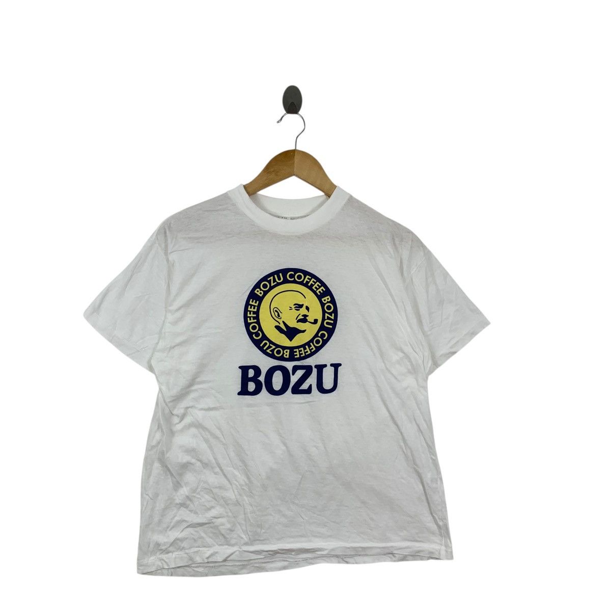 Vintage Vintage 80’ BOZU COFFEE JAPAN Shounji Temple Tee Shirt Top Size US L / EU 52-54 / 3 - 3 Thumbnail
