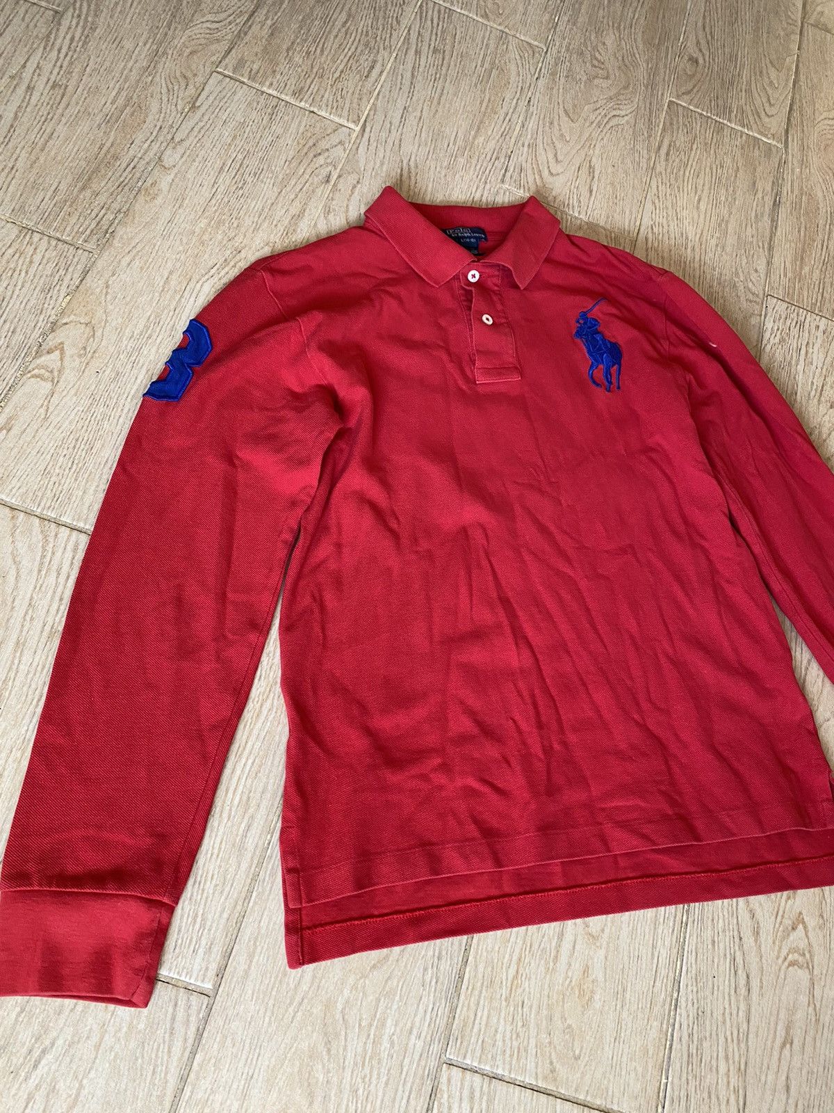 Polo Ralph Lauren × Vintage Polo Ralph Lauren distressed rugby sweatshirt Size US S / EU 44-46 / 1 - 2 Thumbnail