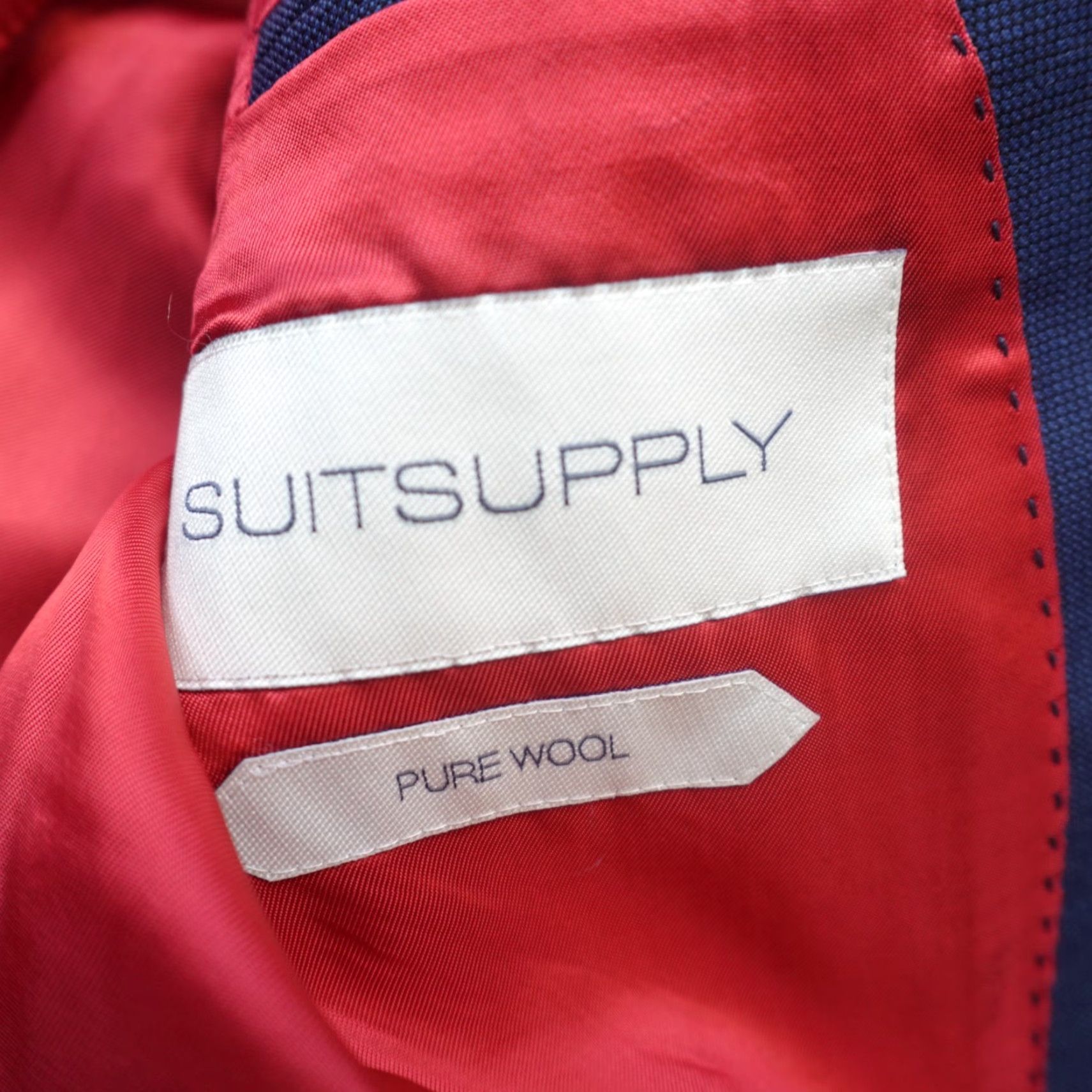 Suitsupply Suitsupply Mens Jacket 38R Blue Wool Single-Breasted Notch Lapel Double-Vented Two-Button Front Tuxedo Style Jacket Coat Size 38R - 3 Thumbnail