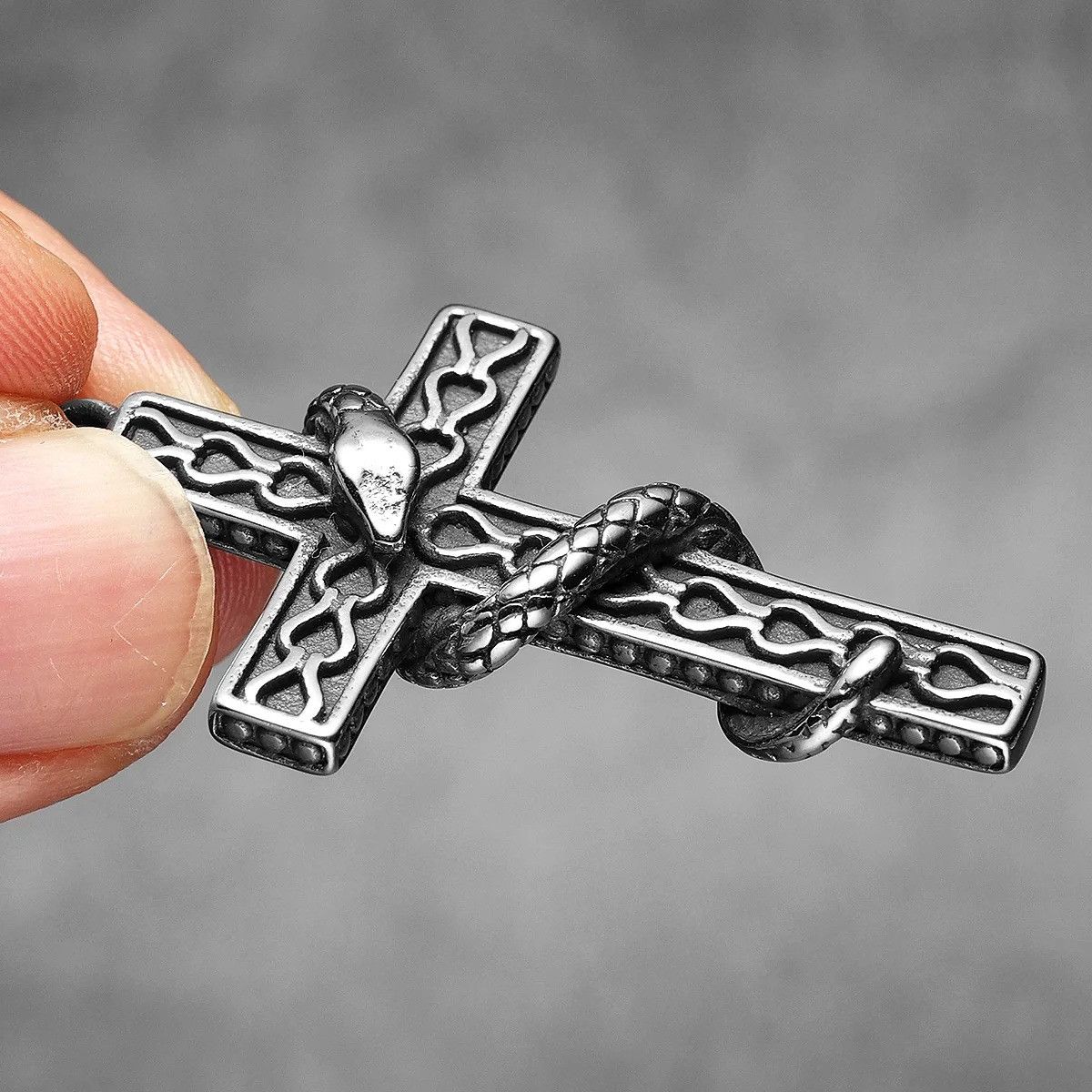 Other Cross Snake Pendant Accessories Necklace Gifts Size ONE SIZE - 1 Thumbnail