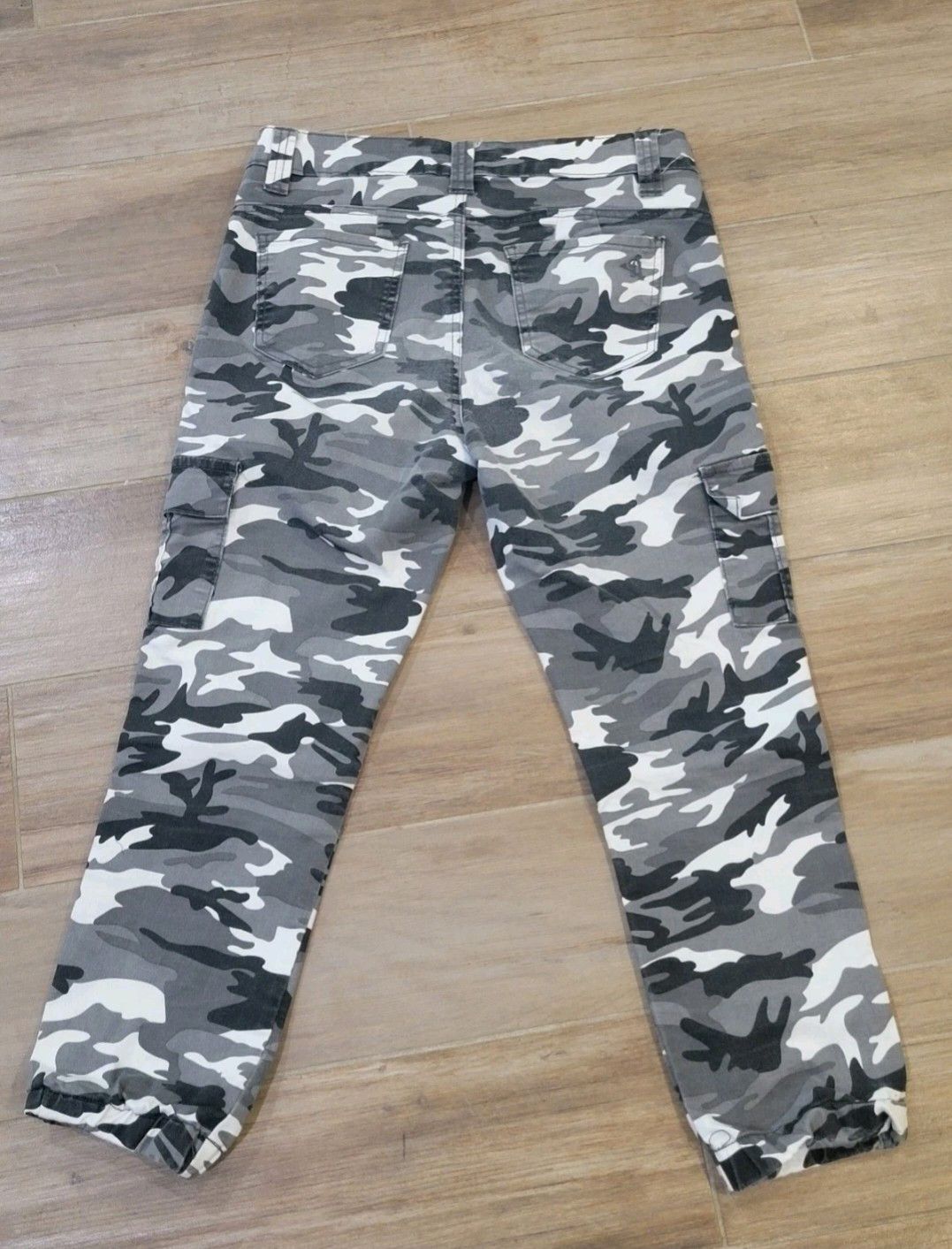 Vintage VIP Jeans Camo Pants Cargo Crop Stretchy 9/29 Size 29" - 8 Thumbnail