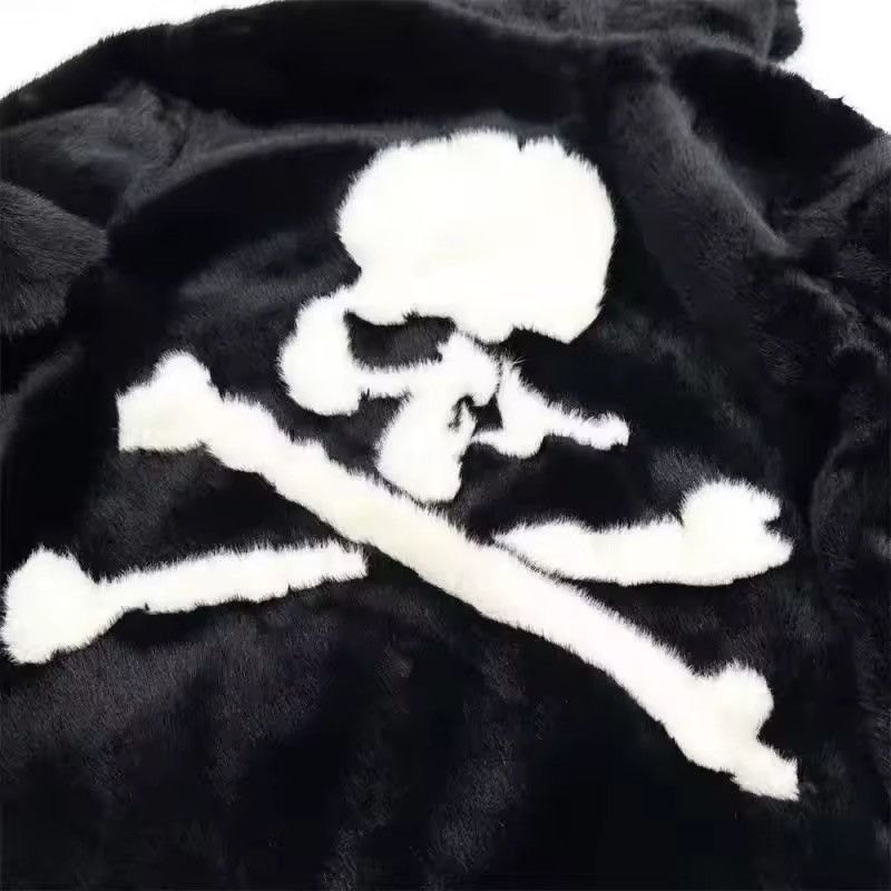 Other Gothic Skull Fur Loose Hooded Jacket Sweatshirt Size US L / EU 52-54 / 3 - 2 Thumbnail