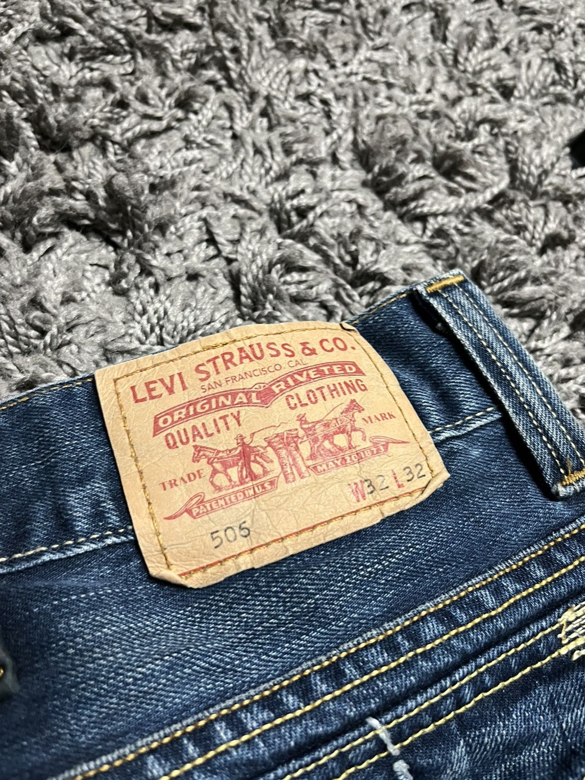 Levi's Levi's Premium Denim w/ Leather Belt Loops & Leather Pocket Size US 32 / EU 48 - 6 Thumbnail