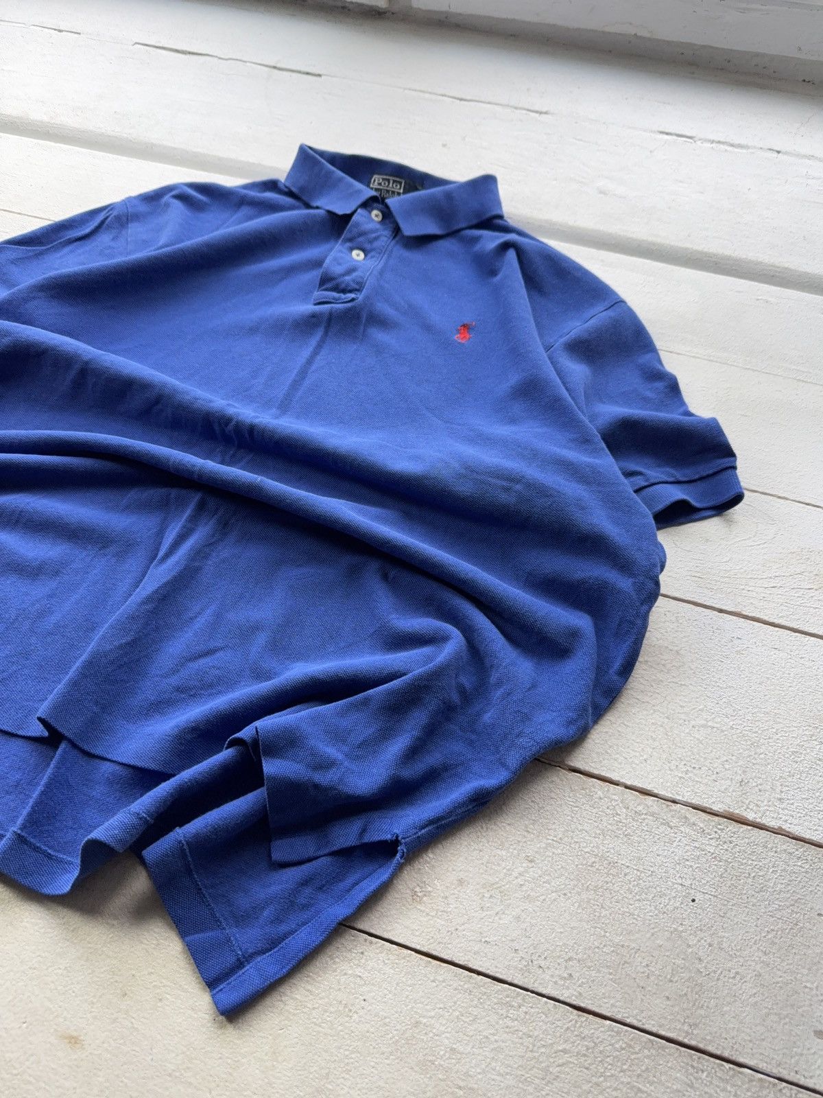 Polo Ralph Lauren Vintage 90s Retro Basic Polo Ralph Lauren Blue Polos Y2K Size US XL / EU 56 / 4 - 3 Thumbnail