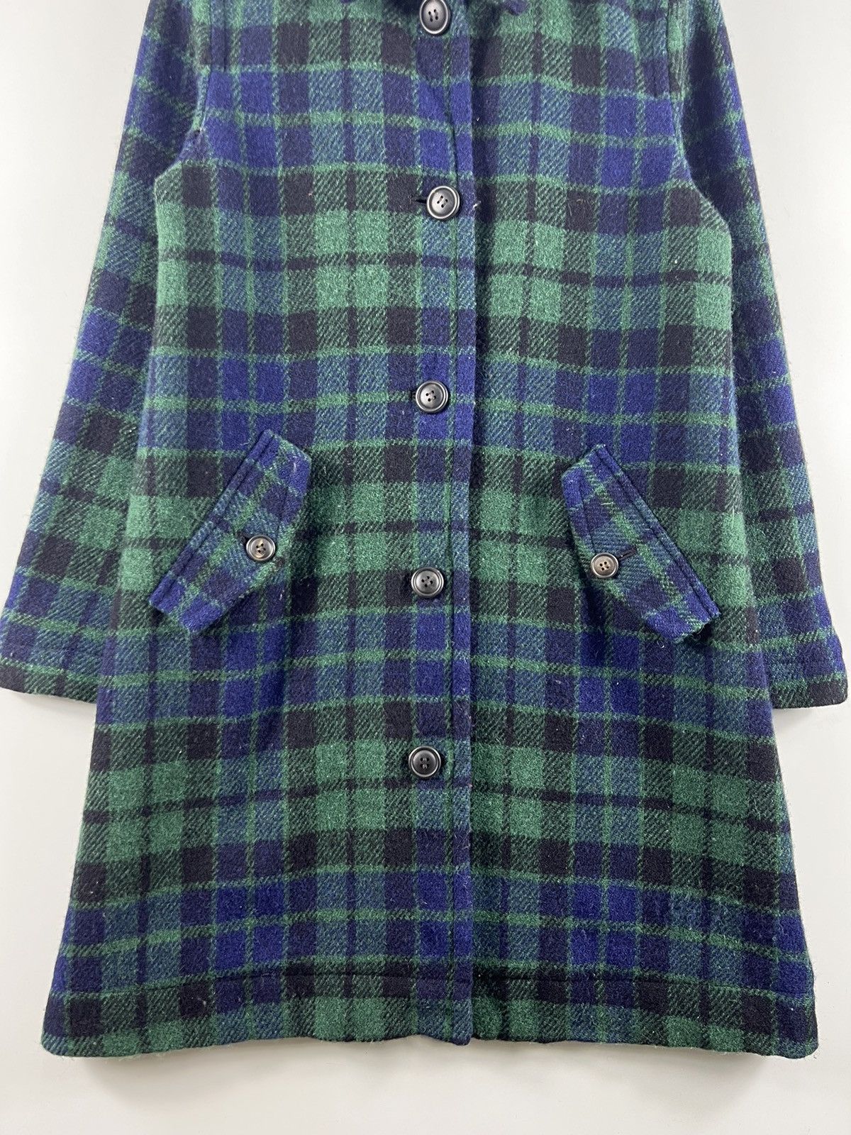 Harris Tweed 🔥 BULLE DE SAVON HARRIS TWEED TARTAN LONG COAT Size S / US 4 / IT 40 - 4 Thumbnail