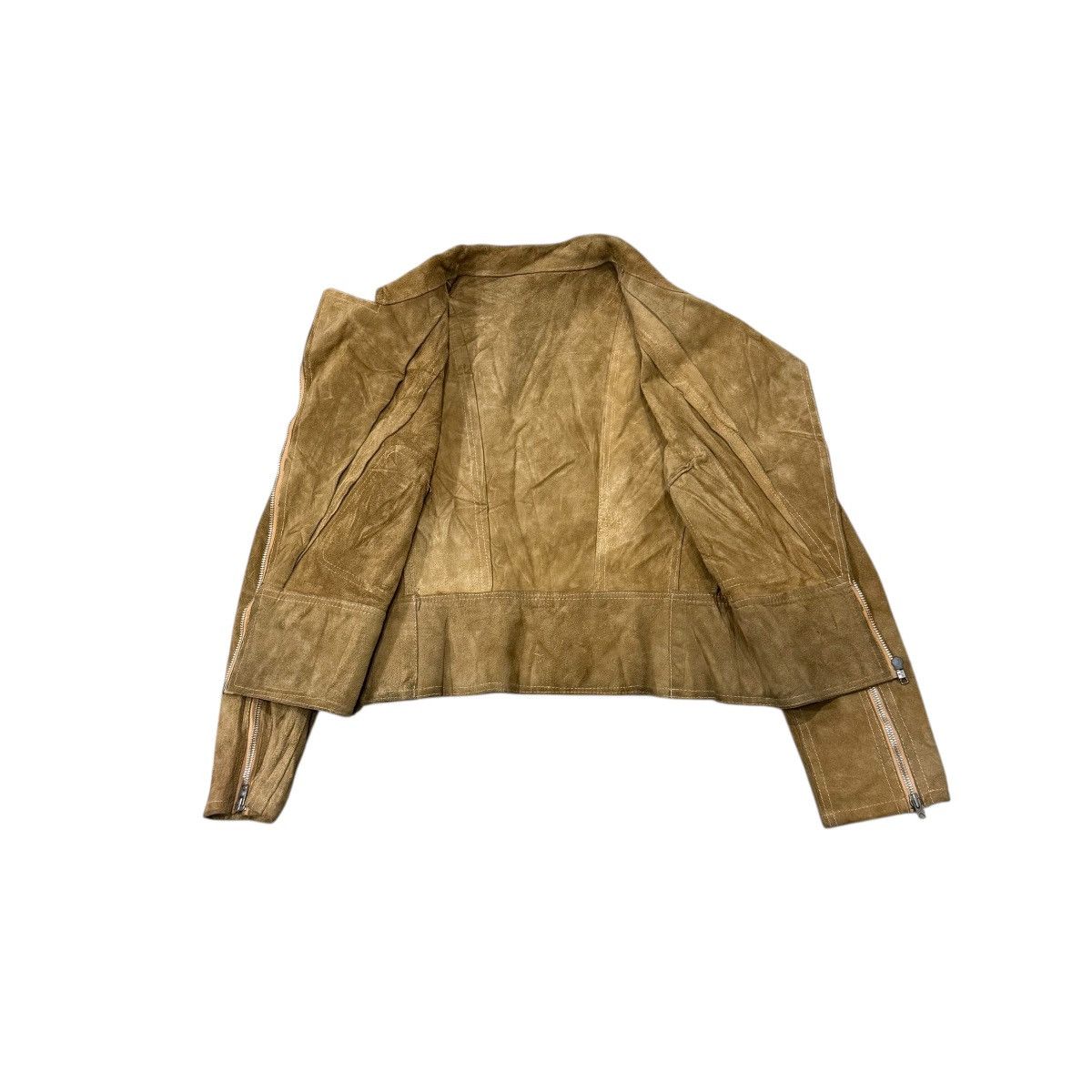 Leather Vintage 60s Double Collar Ailee Zipper Suede Leather Jacket Size S / US 4 / IT 40 - 19 Thumbnail