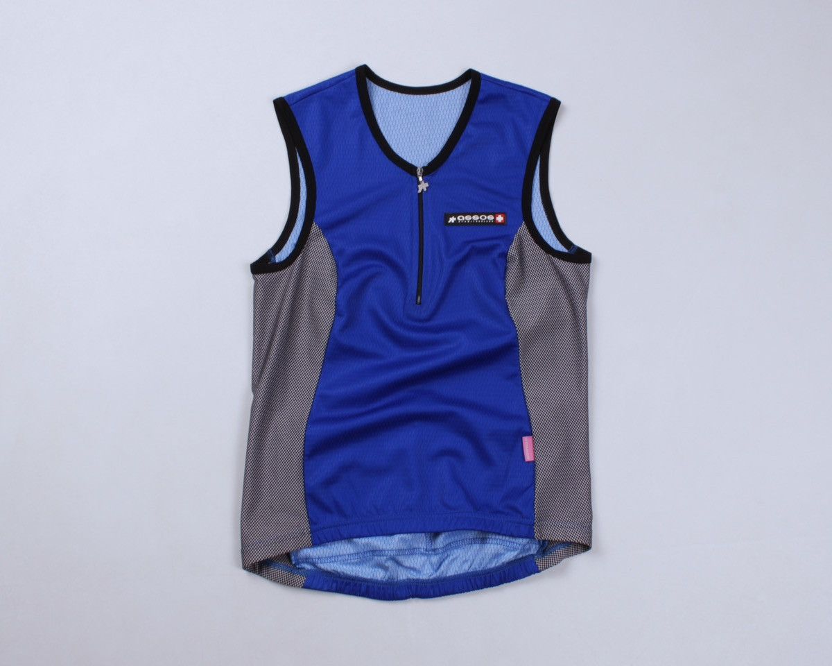 Asos ASSOS of Switzerland Vintage Blue Half Zip Cycling Jersey Size L / US 10 / IT 46 - 1 Thumbnail