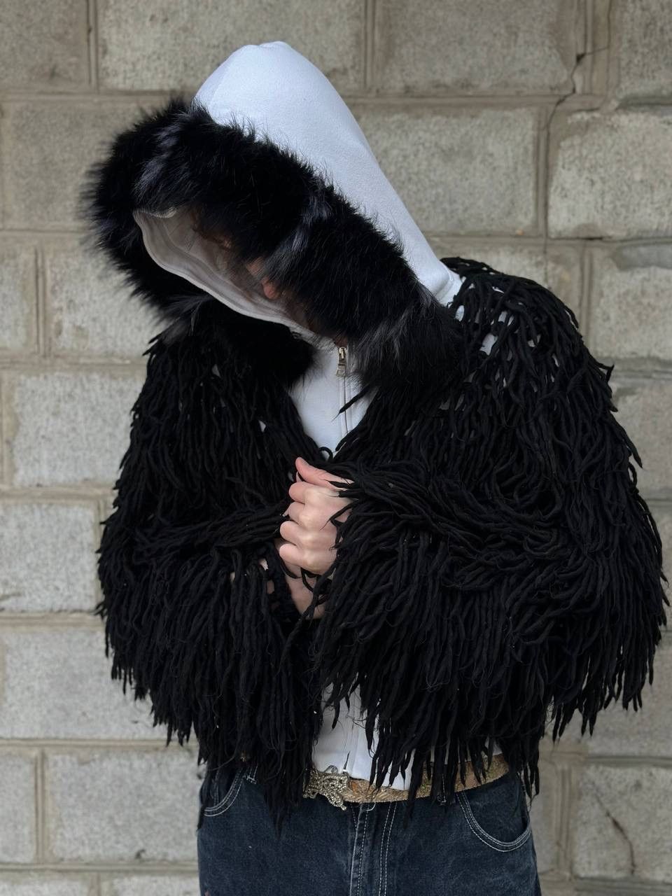 Le Grande Bleu (L.G.B.) VTG Unisex Coat Hand Made Size S Knit Y2K Punk Rave Pop Hype Size US M / EU 48-50 / 2 - 5 Thumbnail