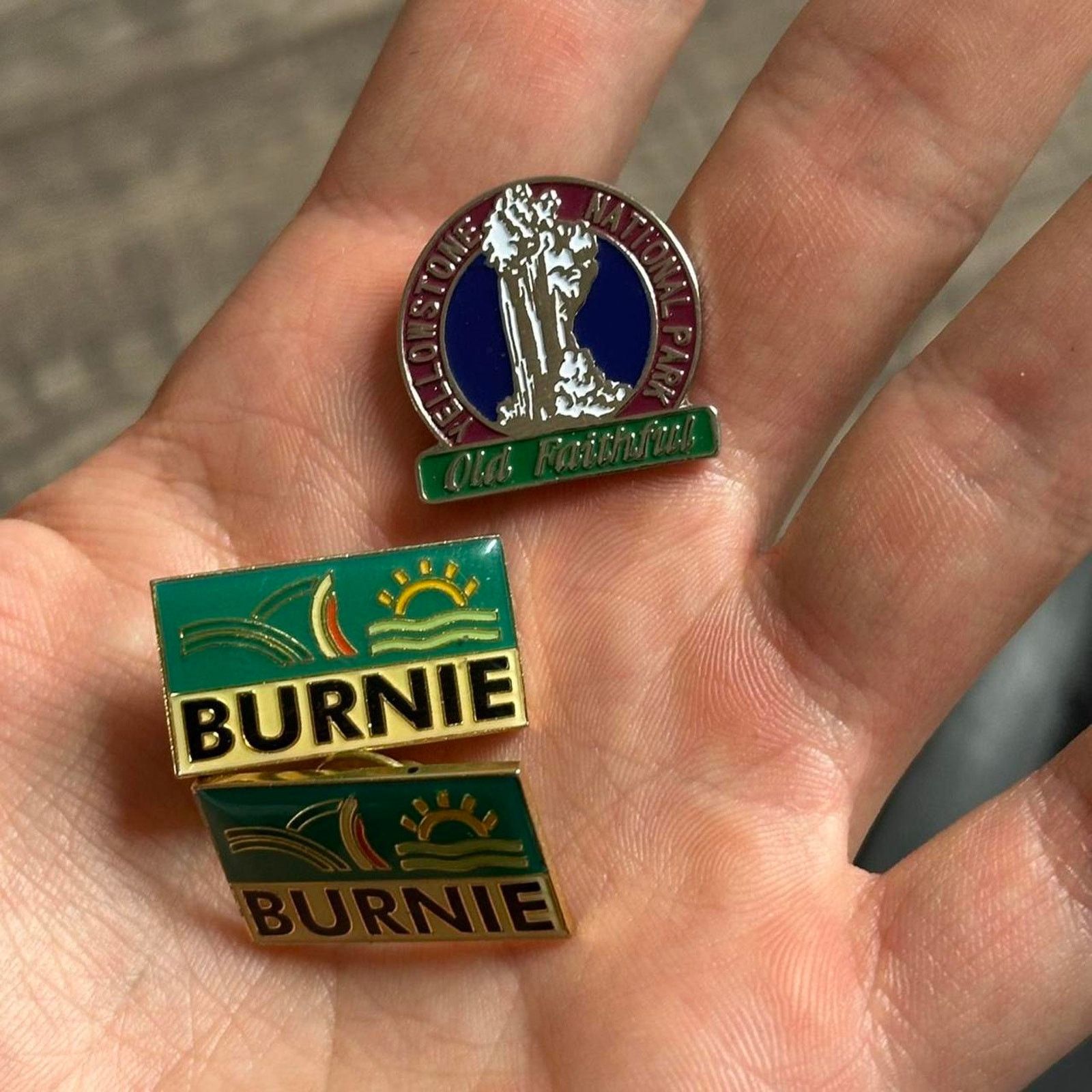 Vintage Vintage Yellowstone National Park Glacier Old Faithful Pins Size ONE SIZE - 4 Thumbnail