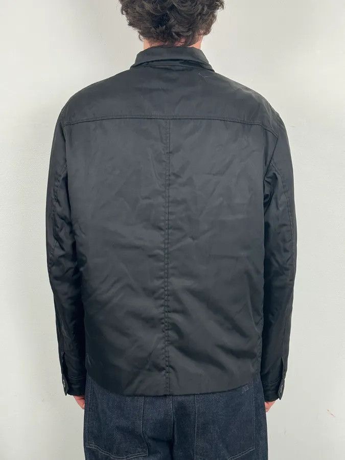 Prada 2000s Prada Black Minimal Nylon Bomber Jacket Size US L / EU 52-54 / 3 - 3 Thumbnail