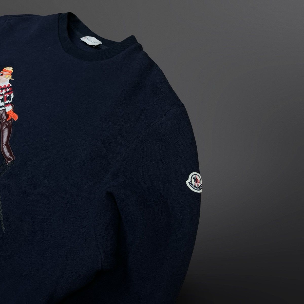 Moncler Moncler Embroidered Sweatshirt – Navy – Size XL Size US XL / EU 56 / 4 - 2 Thumbnail