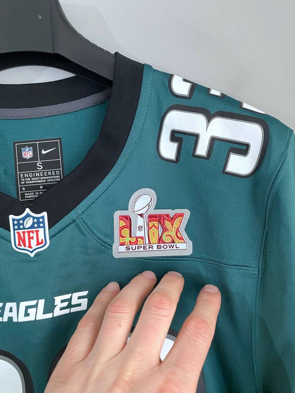 Nike NFL Philadelphia Eagles Super Bowl LIX Jersey #33 DeJean, S Size US S / EU 44-46 / 1 - 6 Thumbnail