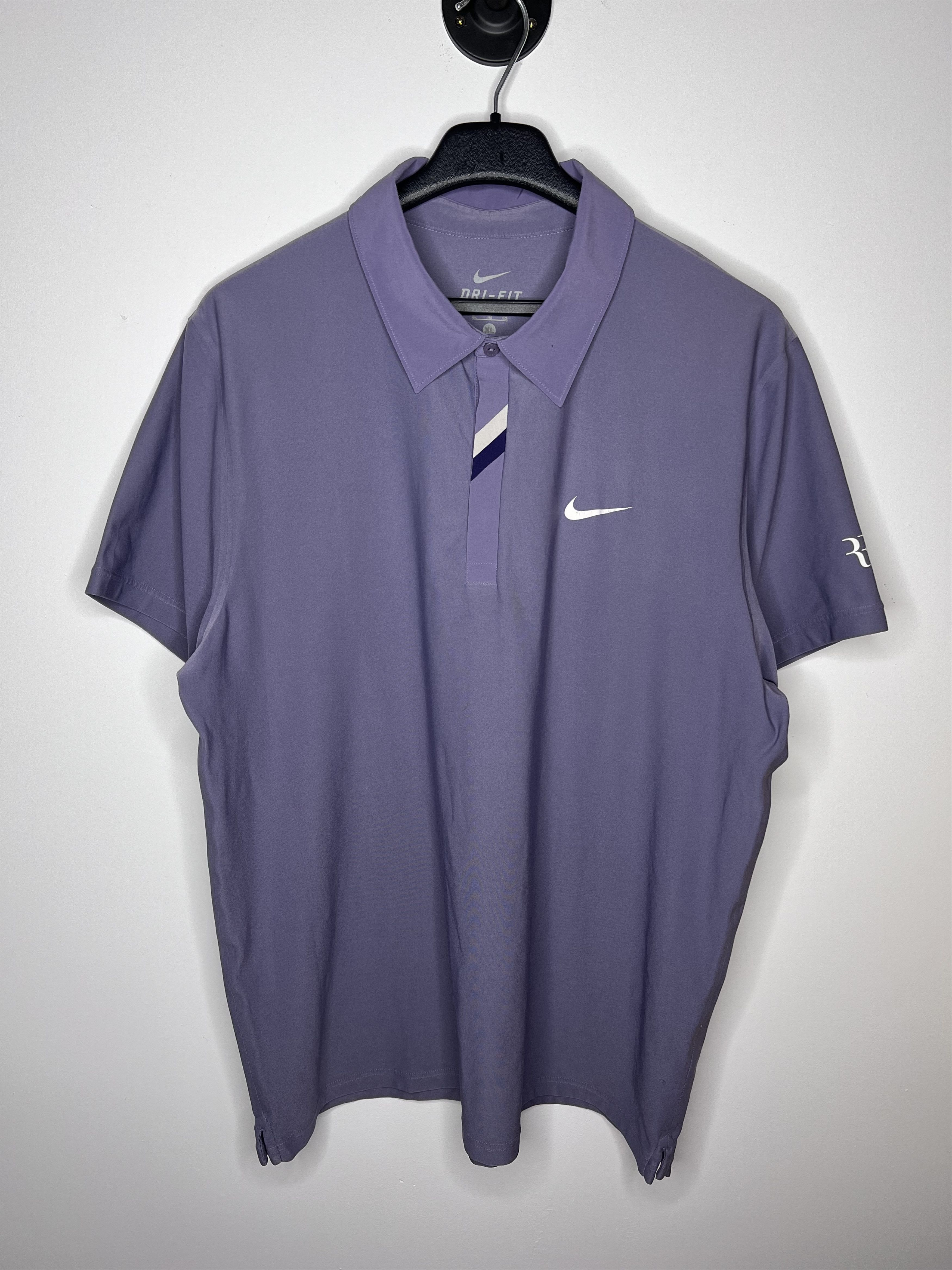 Nike RF ROGER FEDERER TENNIS NIKE DRI-FIT SHIRT RARE PURPLE Size US XL / EU 56 / 4 - 1 Thumbnail