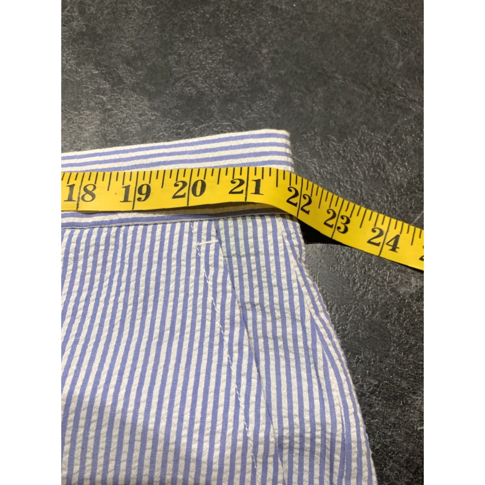 Vintage Fairway & Greene Men's Golf Shorts Size 42 Blue & White Stripe Seersucker Casual Bermuda Size US 42 / EU 58 - 3 Thumbnail
