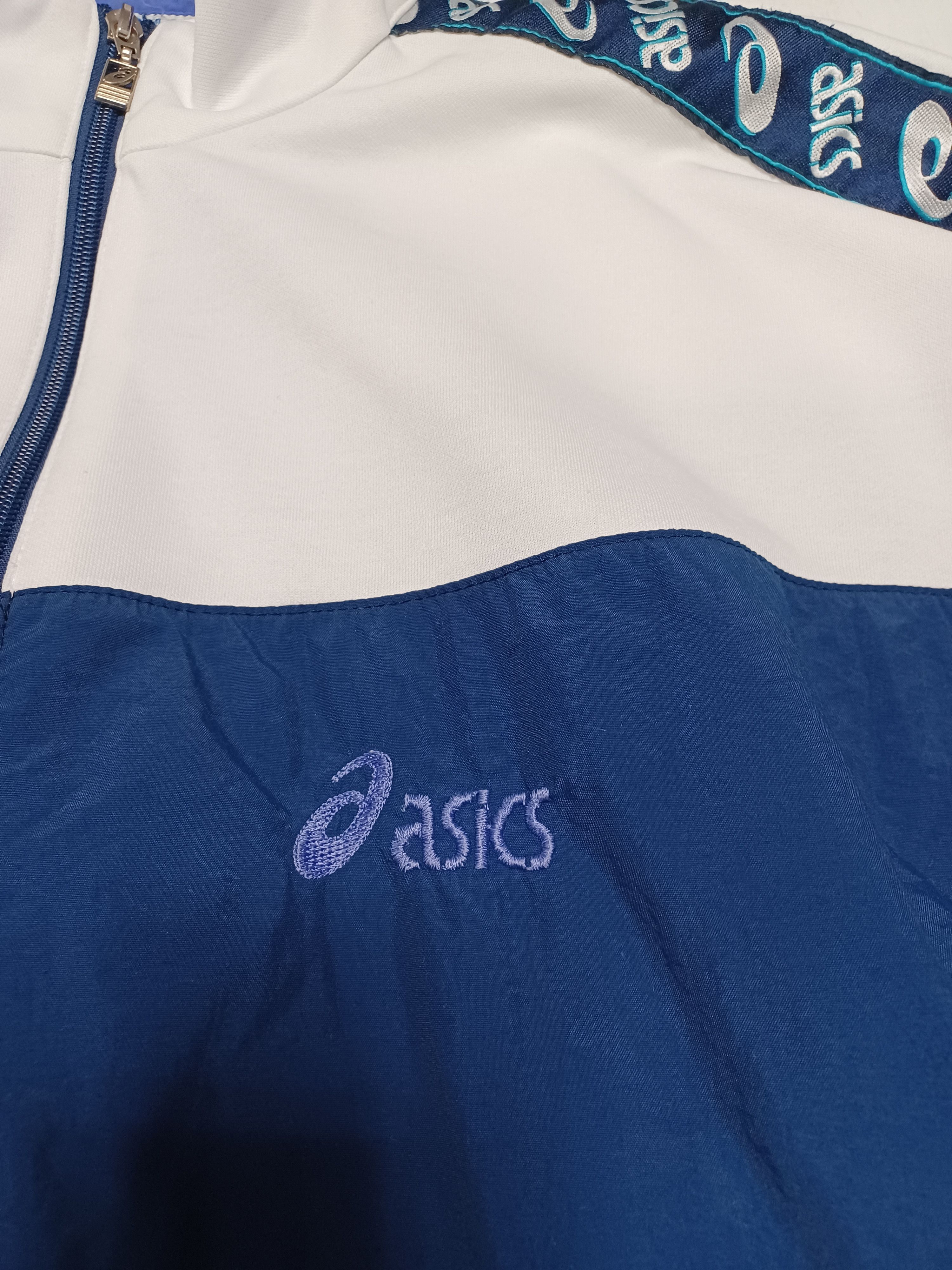 Asics Vintage 90s nylon ASICS tracking jacket lamps drill Size US L / EU 52-54 / 3 - 3 Thumbnail