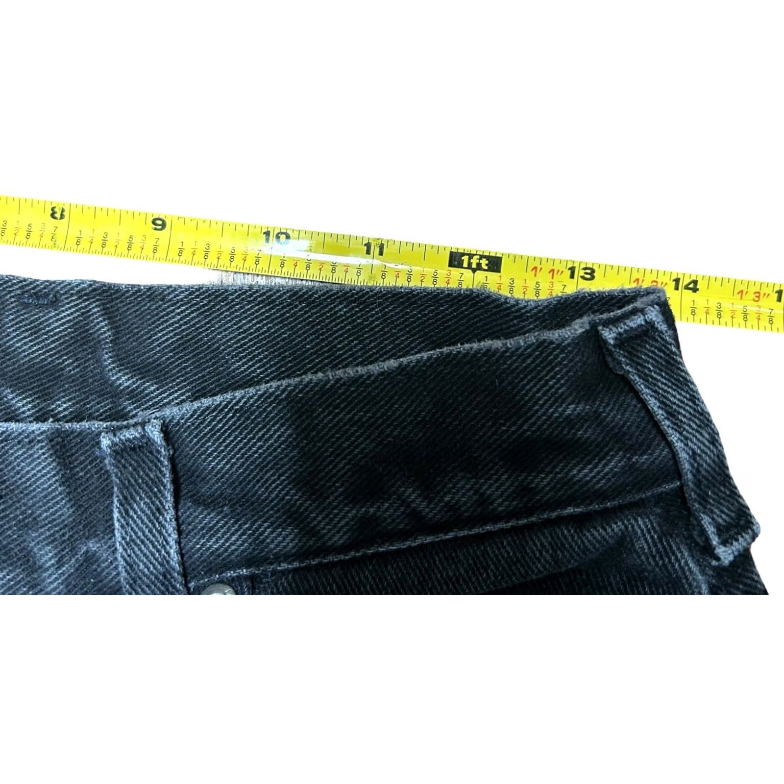 Lee VINTAGE Lee Black Mom Jeans Women Sz 12 High Waist Straight Leg Jeans Women's Regular 12 Leather? Size 34" / US 12 / IT 48 - 5 Thumbnail