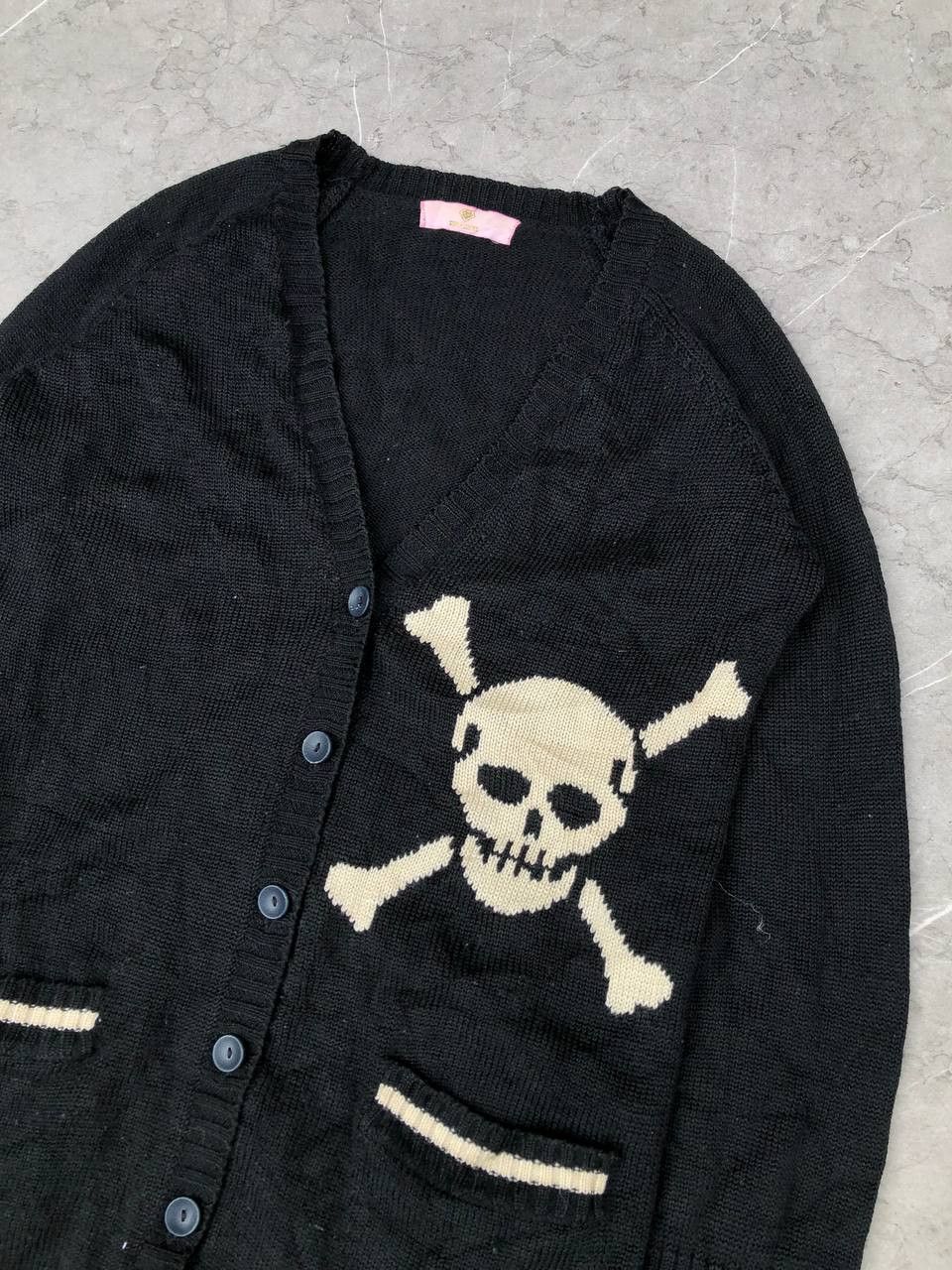 Japanese Brand × Vintage Japanese Brand Super Lovers Skull Cardi Size M / US 6-8 / IT 42-44 - 2 Thumbnail