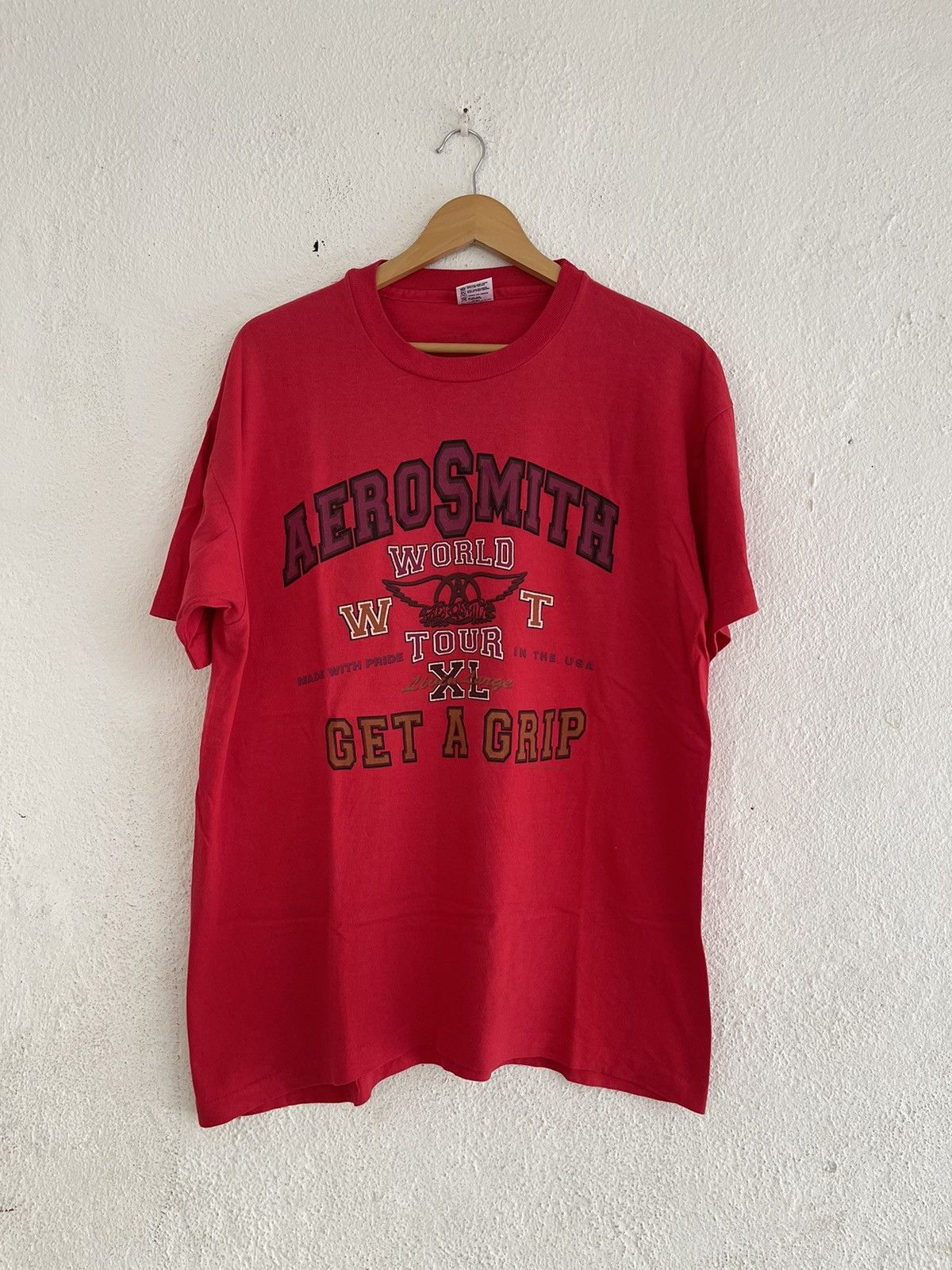 Band Tees × Vintage Vintage 1993 Aerosmith Get a Grip Livin Large World Tour Size US L / EU 52-54 / 3 - 1 Thumbnail