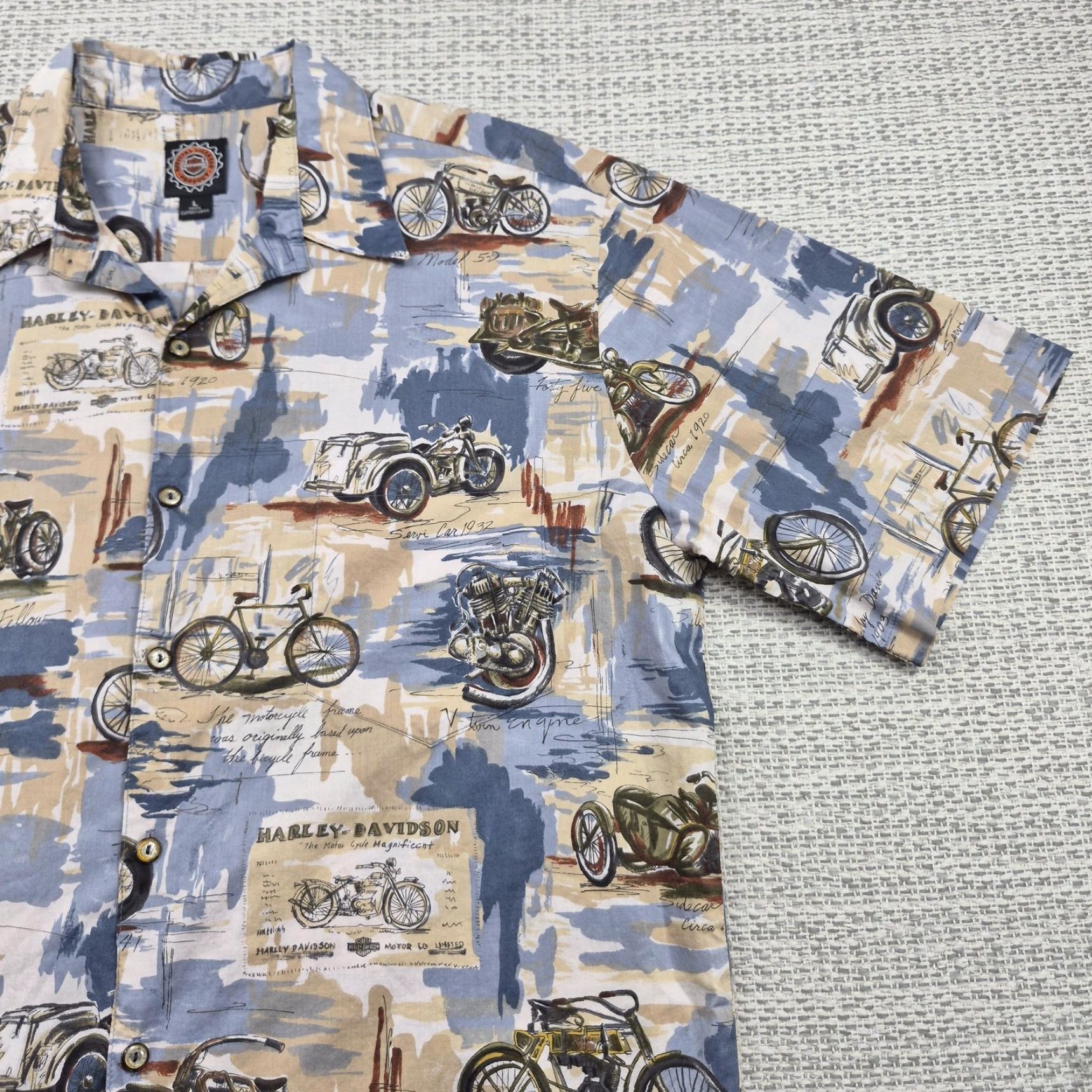 Harley Davidson Harley-Davidson Button Up Shirt Mens Large Biker Casual Hawaiian Motorcycle Shirt Size US L / EU 52-54 / 3 - 2 Thumbnail