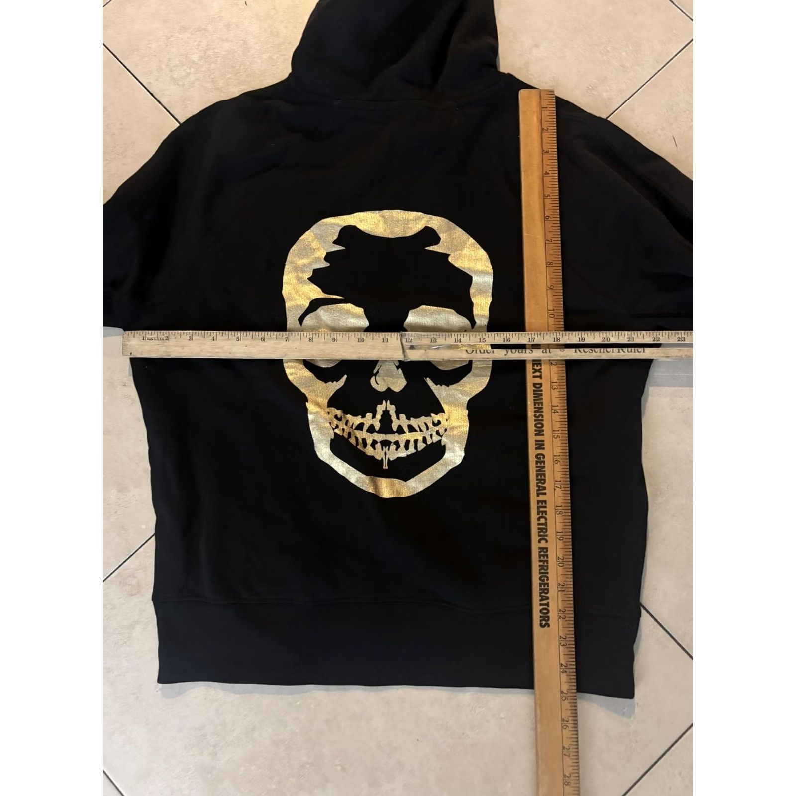 Zadig & Voltaire Zadig & Voltaire Clipper Skull Foil Hoodie Mens L Black Pullover Sweatshirt Size US L / EU 52-54 / 3 - 6 Thumbnail